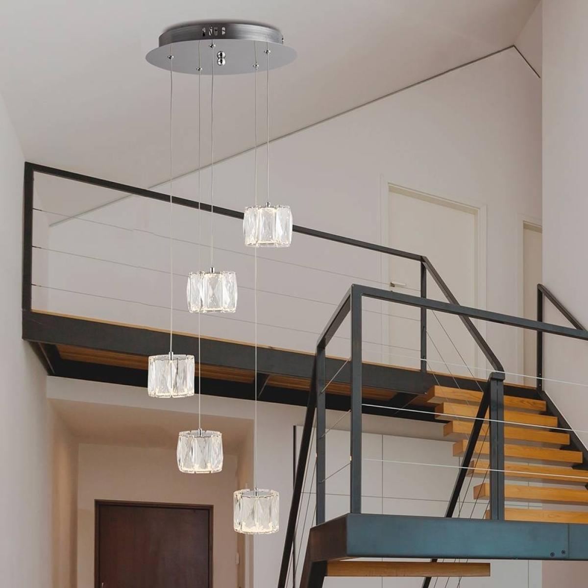 Searchlight Maxim LED 5 Light Ceiling Light Polished Chrome – image 2