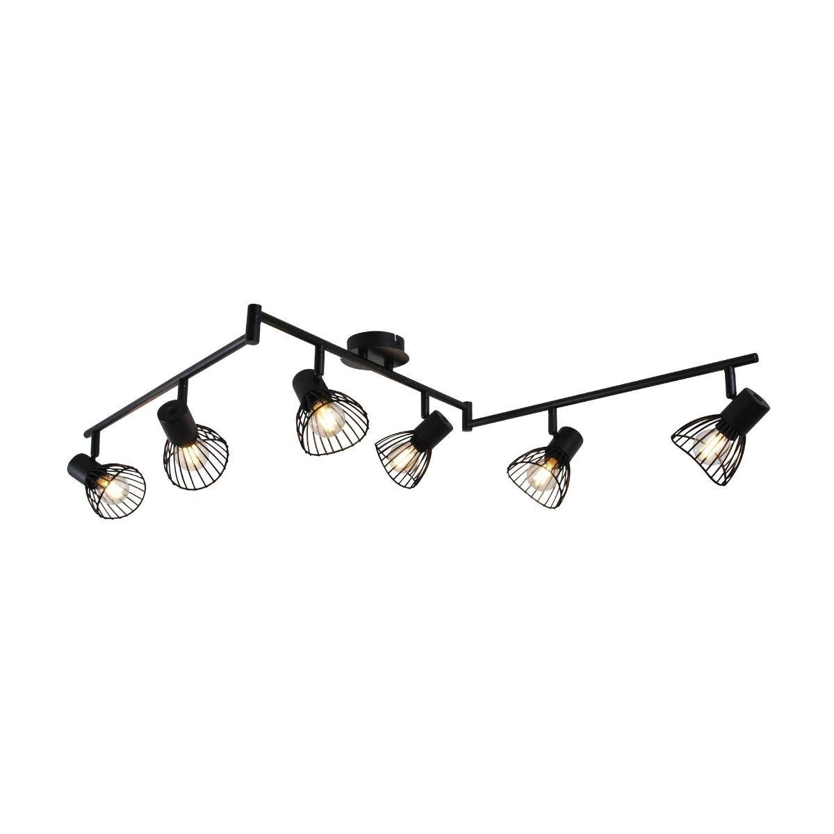 Narciso 6 Light Split Bar Black Ceiling Light – image 2