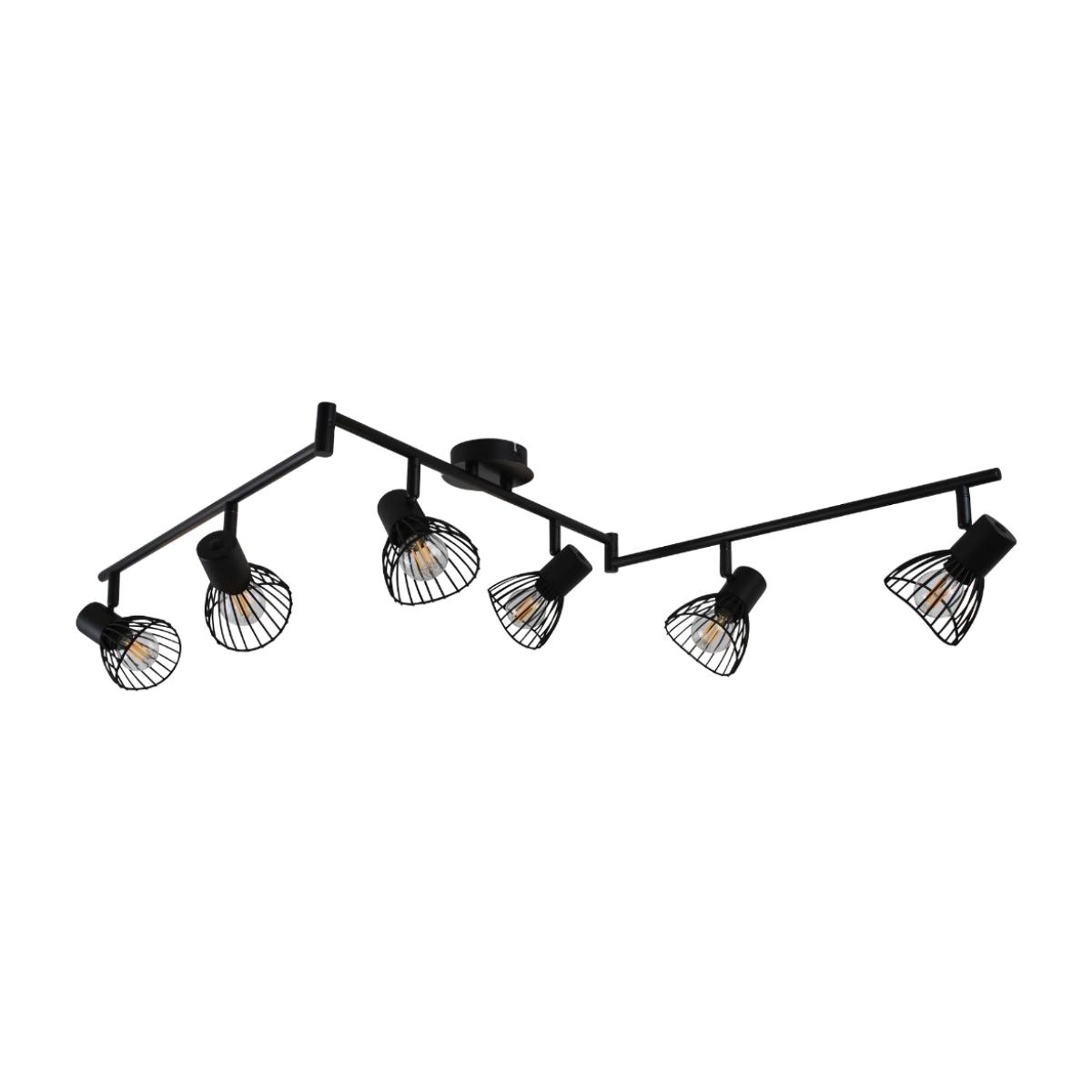 Narciso 6 Light Split Bar Black Ceiling Light – image 1