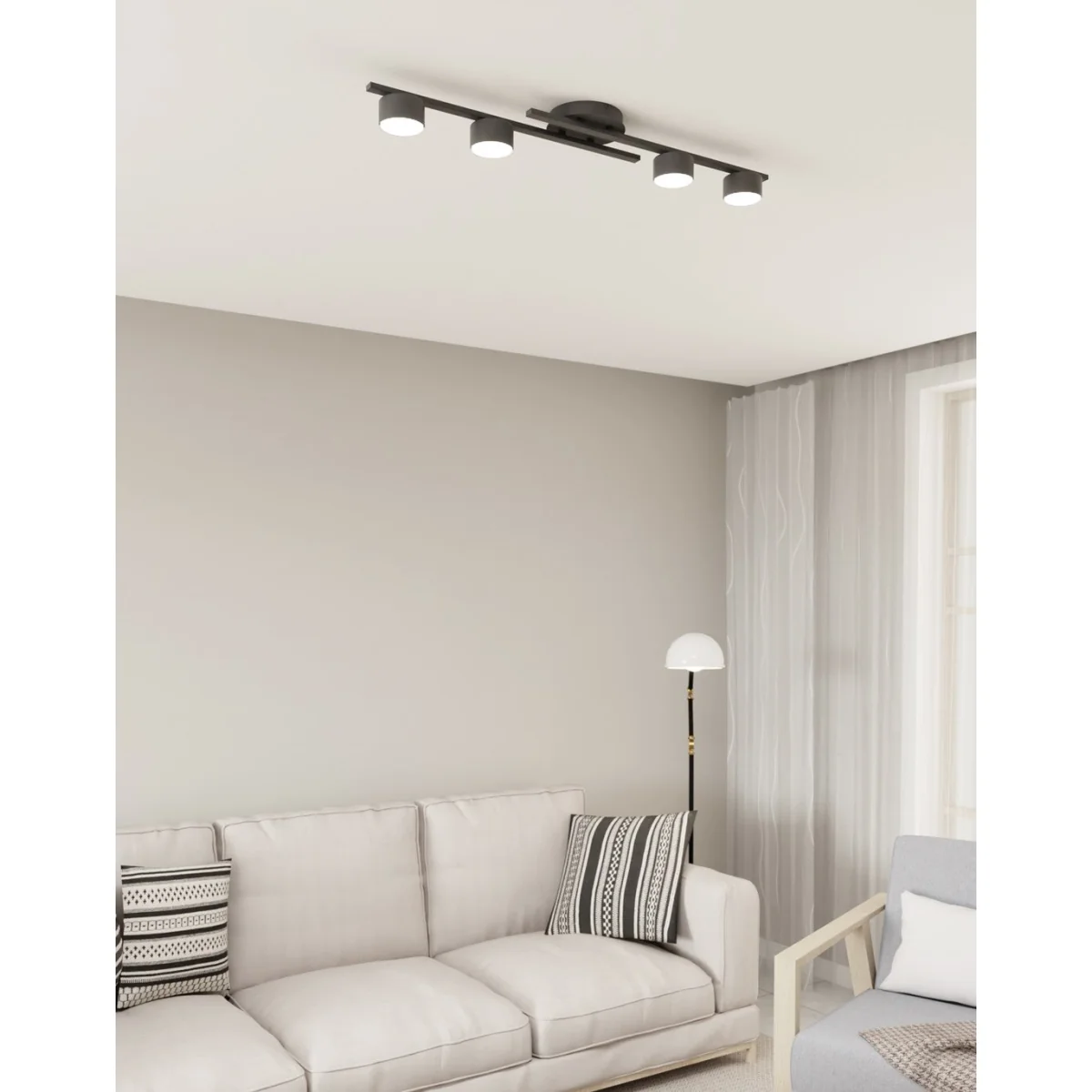 Fragment 4 Light Semi Flush Black – image 2