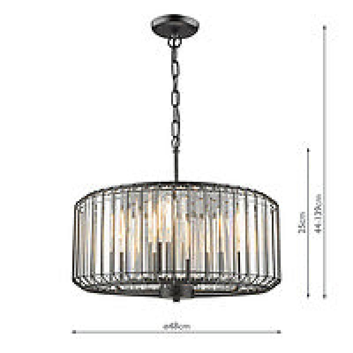 Naeva 4 Light Pendant Black Crystal – image 6