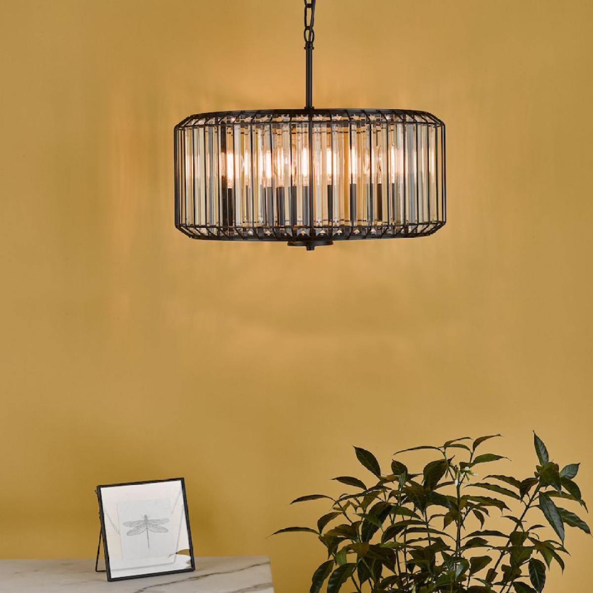 Naeva 4 Light Pendant Black Crystal – image 1
