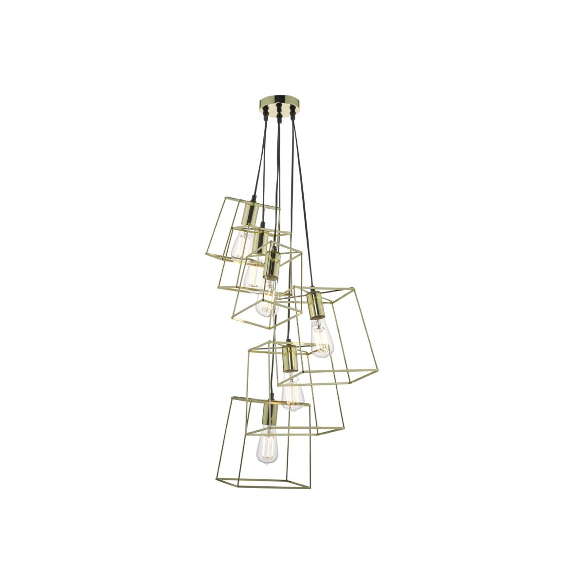 Tower 6 Light Gold Finish Pendant Ceiling Light