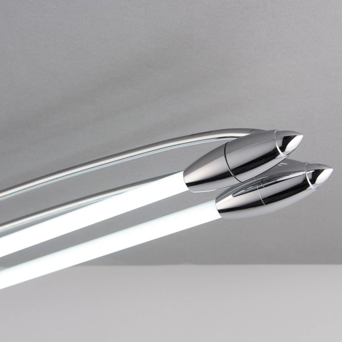 Harper LED 2 Light Flush Ceiling Light Chrome & Opal Glass Large – image 8