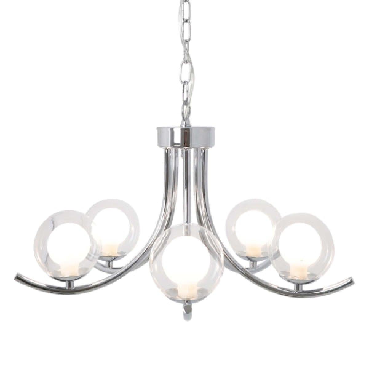 Jimena 5 Light Polished Chrome Pendant Ceiling Light – image 4