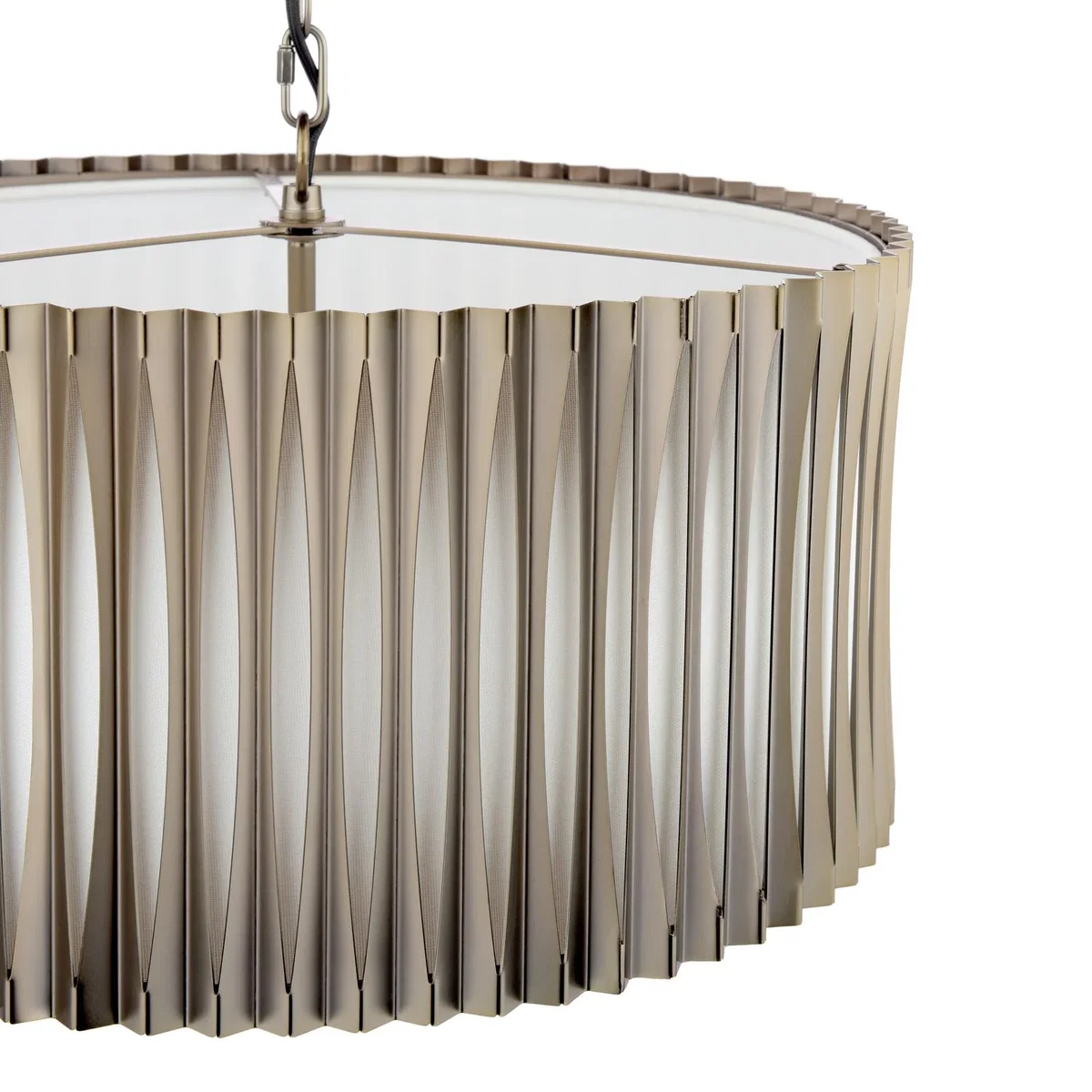 Netra 3 Light Satin Bronze & Ivory Pendant – image 5
