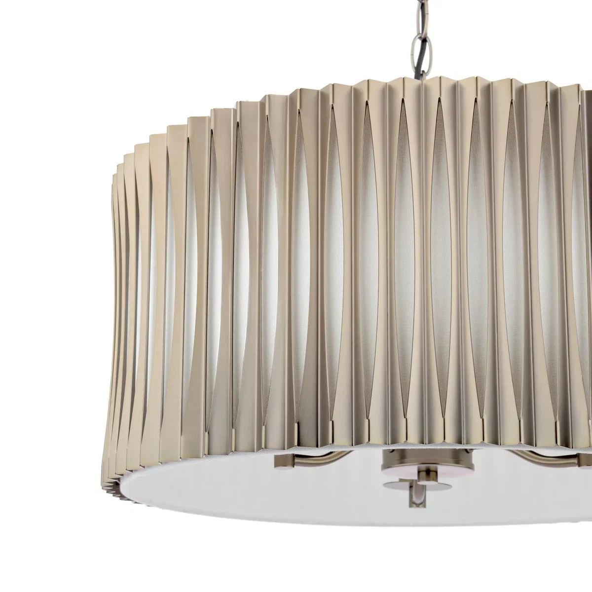 Netra 3 Light Satin Bronze & Ivory Pendant – image 6