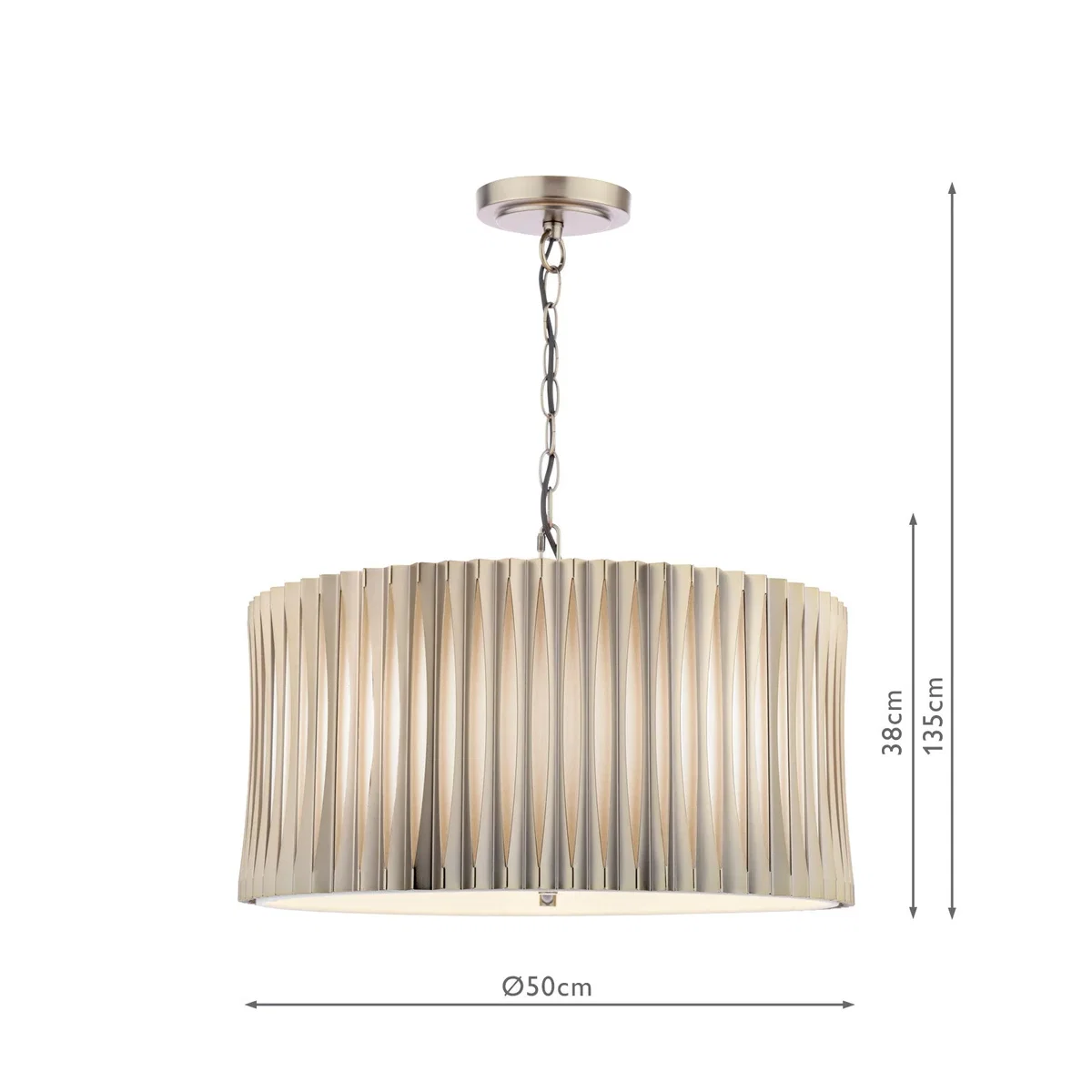 Netra 3 Light Satin Bronze & Ivory Pendant – image 10