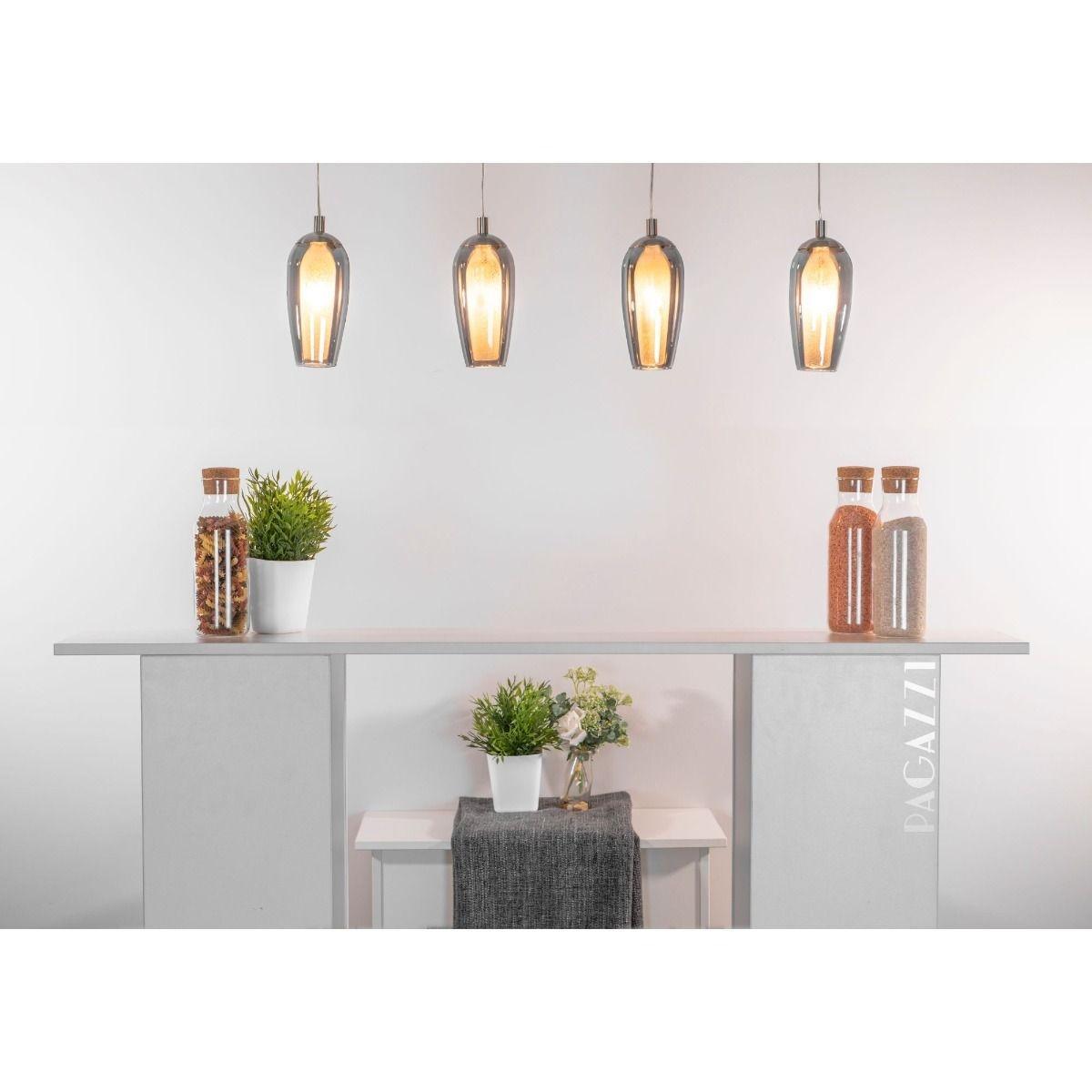 Stephie 4 Light Ceiling Light Bar Satin Nickel – image 3
