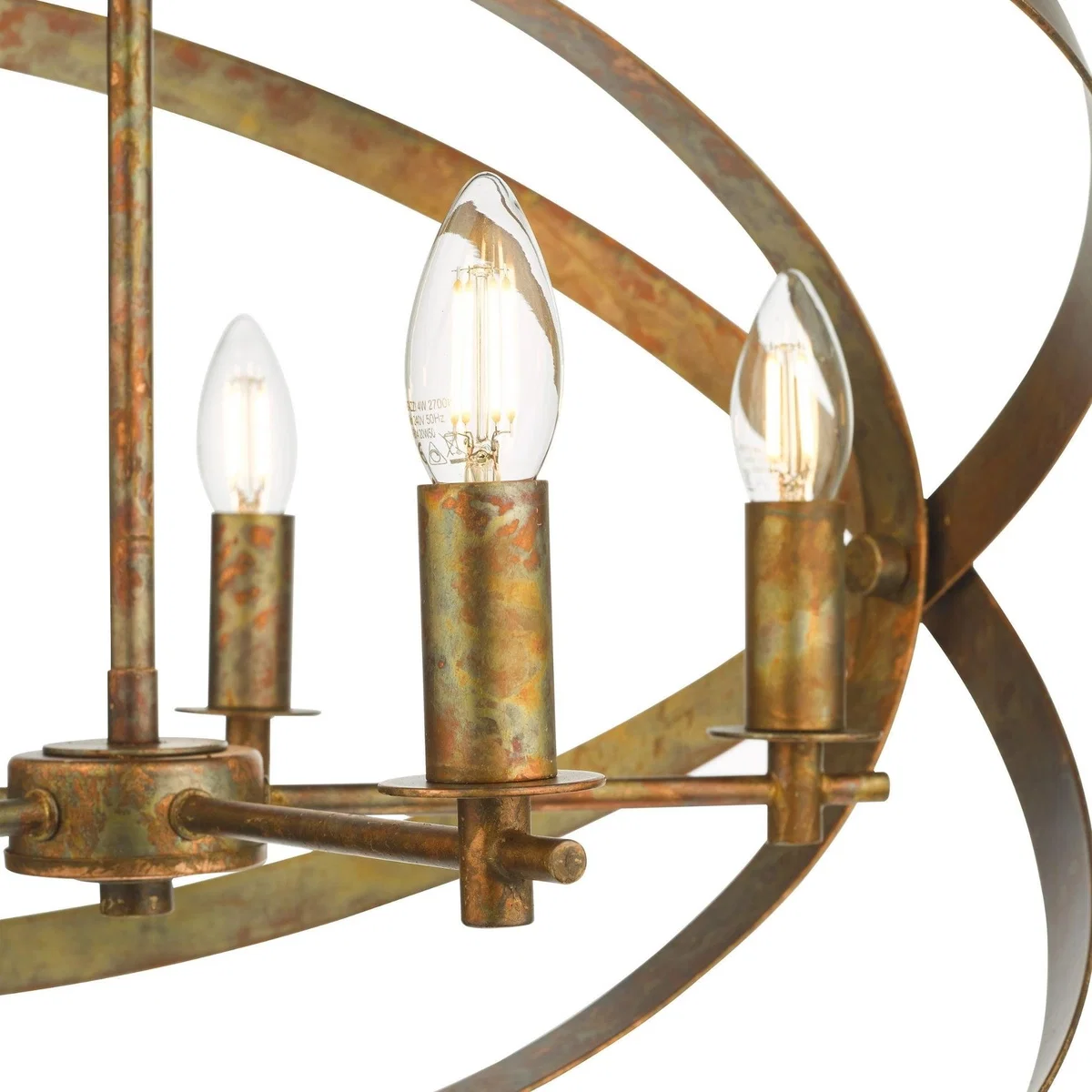 Nitya 5 Light Mottled Copper Pendant Ceiling Light – image 4