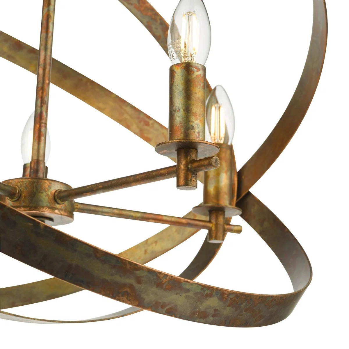 Nitya 5 Light Mottled Copper Pendant Ceiling Light – image 5