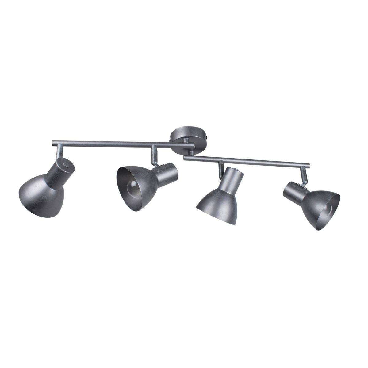 Idris Brushed Pewter 4 Light Spotlight Ceiling Bar – image 2