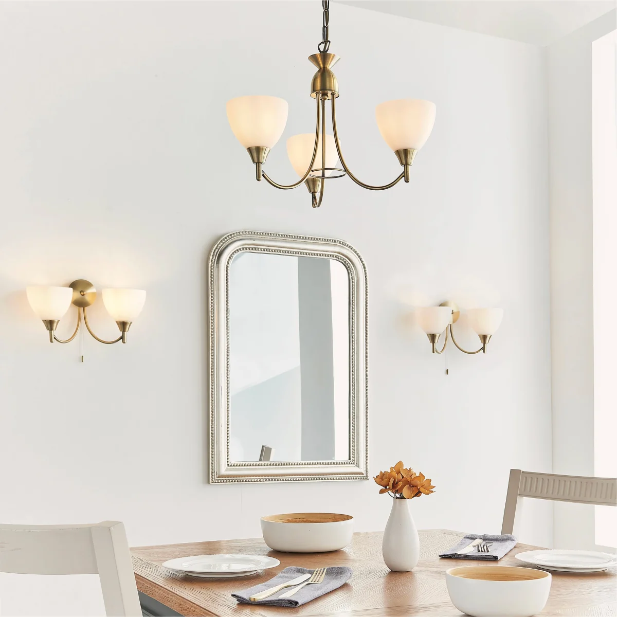 Alton 3 Light Pendant Antique Brass – image 1