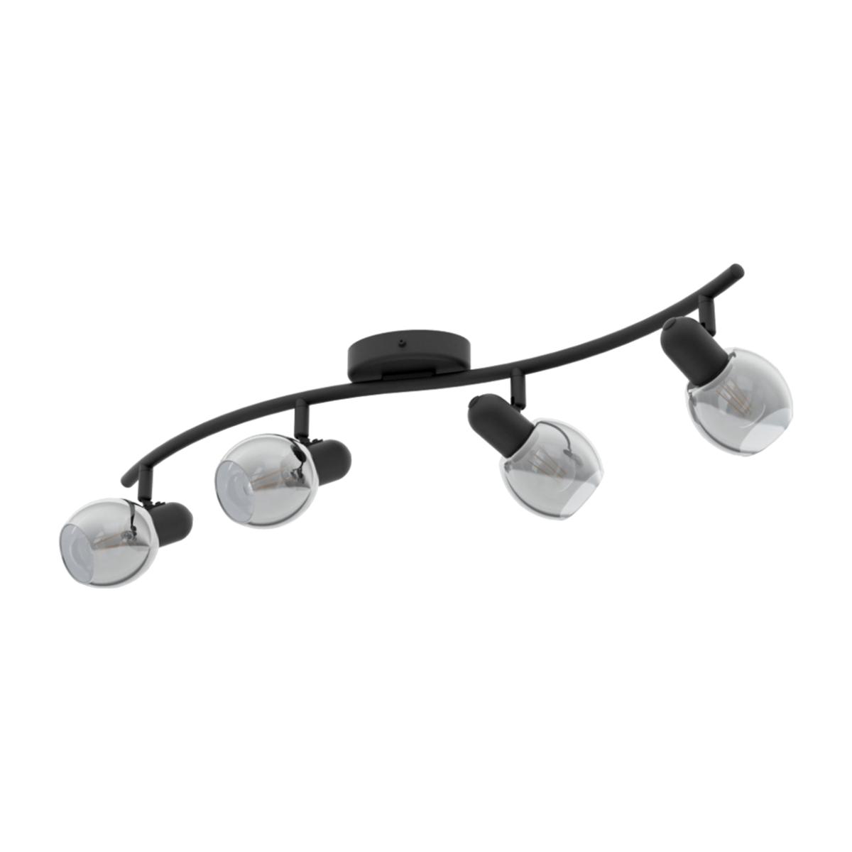 Pollica 4 Light Spotlight Black Ceiling Bar