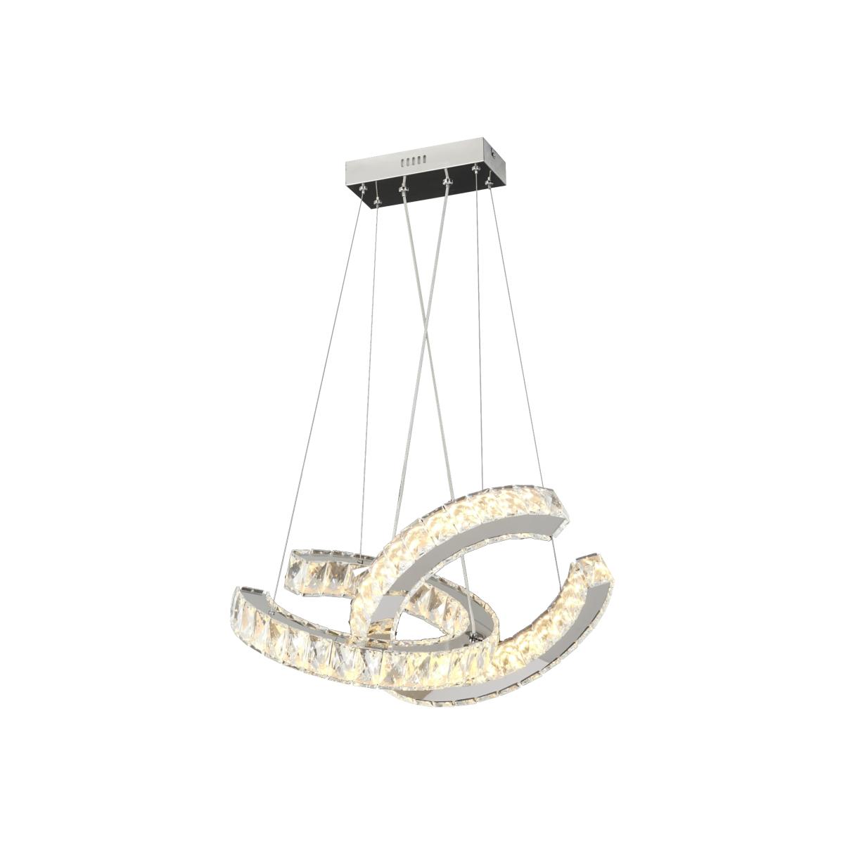 Mademoiselle 2 LED Polished Chrome Warm White - Daylight Colour Changing Ceiling Light