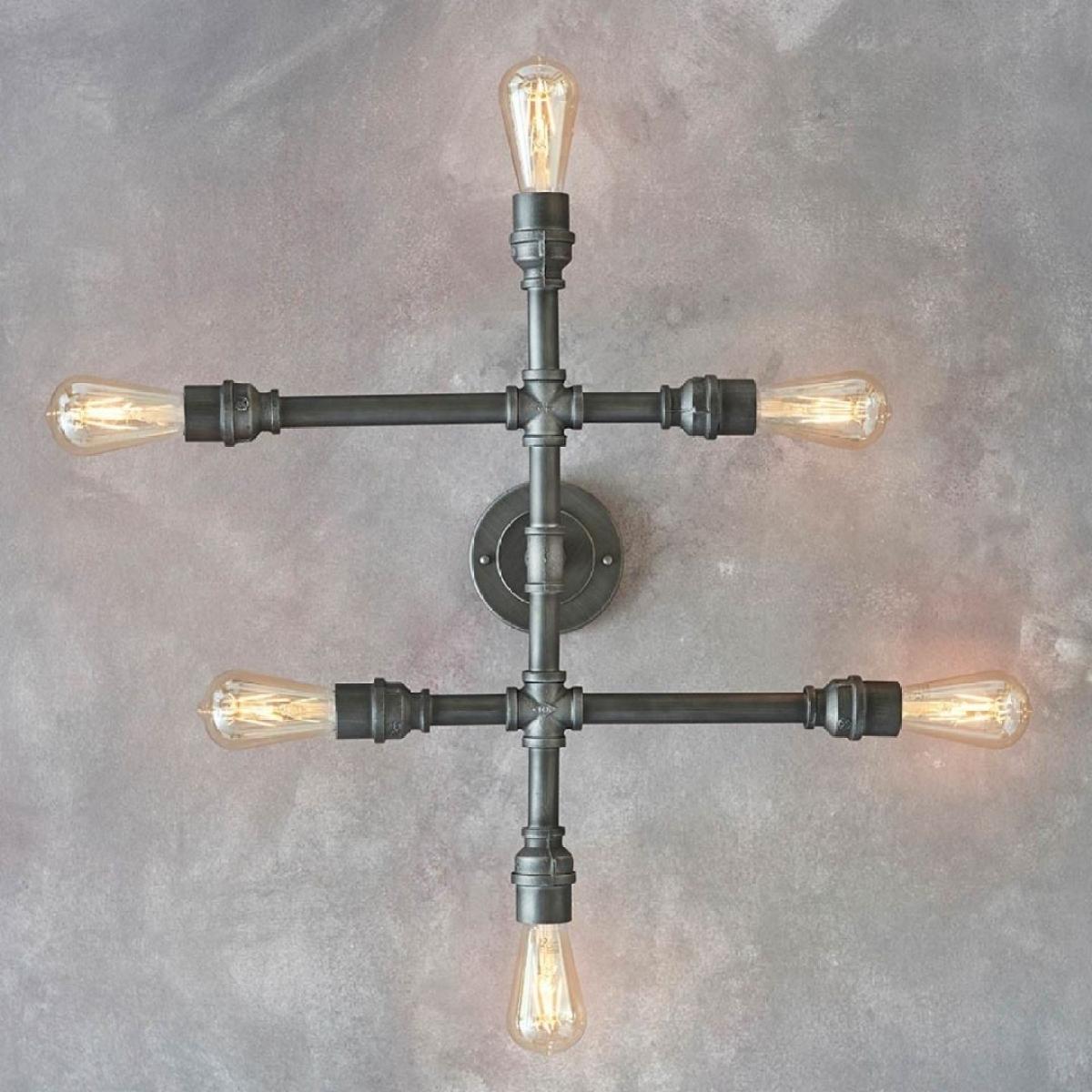 Pipe 6 Light Semi Flush Ceiling Light – image 2