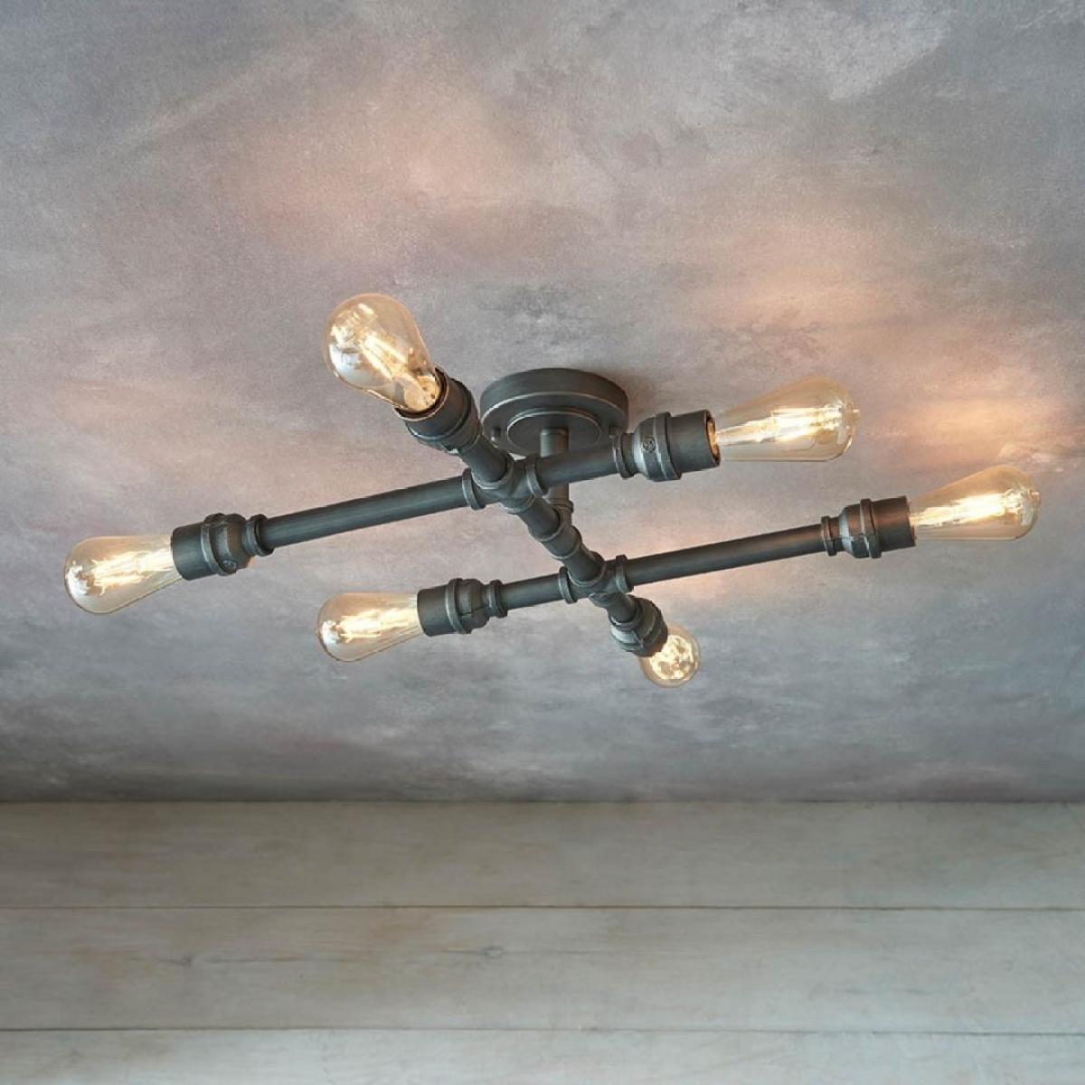 Pipe 6 Light Semi Flush Ceiling Light – image 3