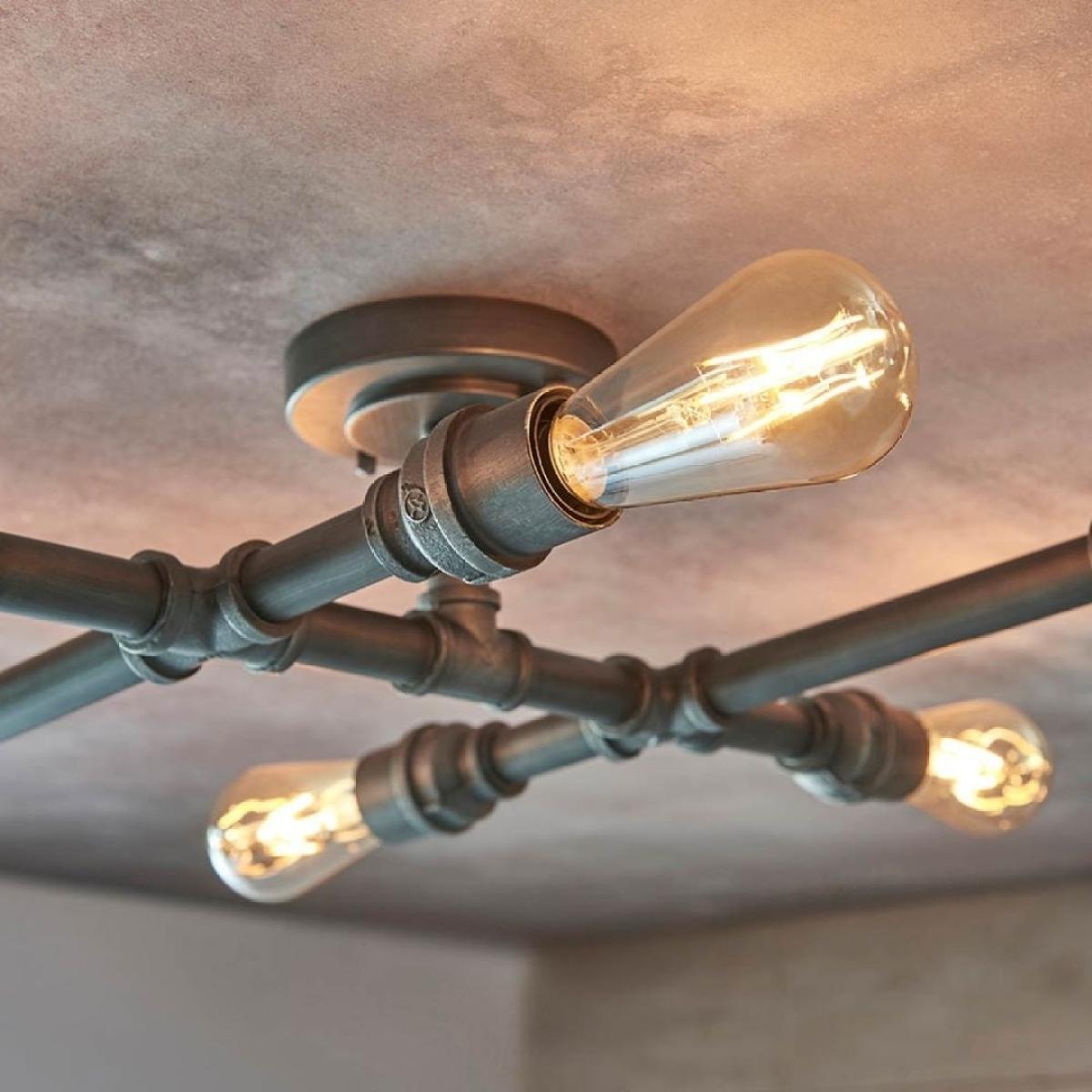 Pipe 6 Light Semi Flush Ceiling Light – image 4