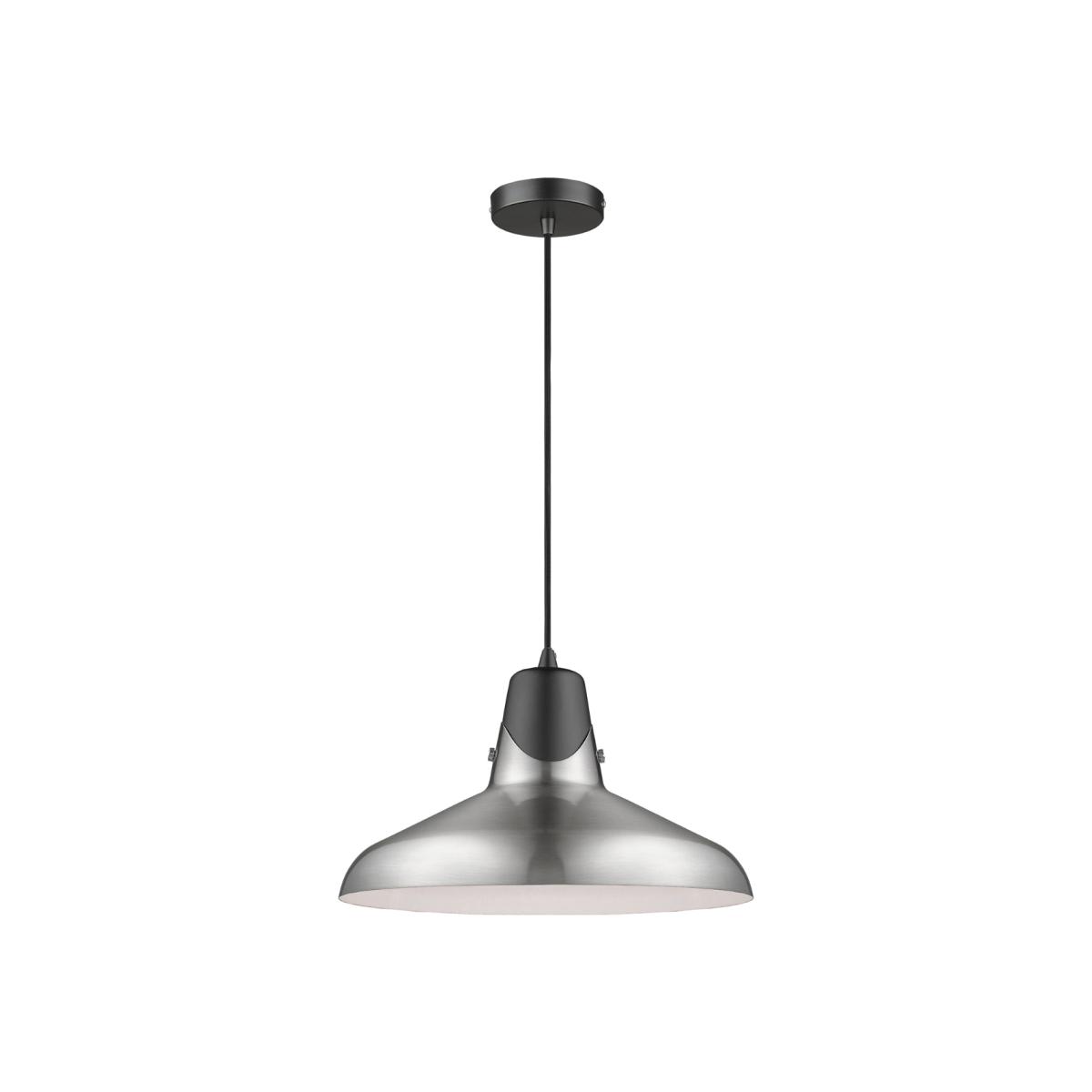 Hesni Satin Nickel & Black Ceiling Pendant – image 1