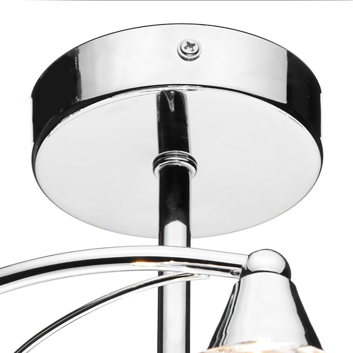 Luther 4 Light Semi-Flush Silver Ceiling Light – image 3