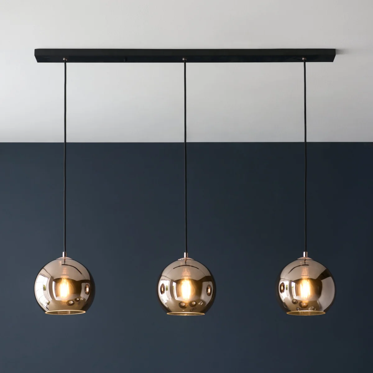 Boli 3 Light Linear Pendant Copper Black – image 5