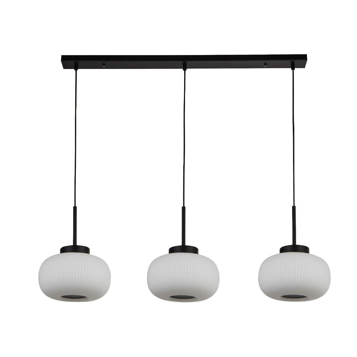 Lumina 3 Light Frosted Glass Bar Pendant Light – image 2