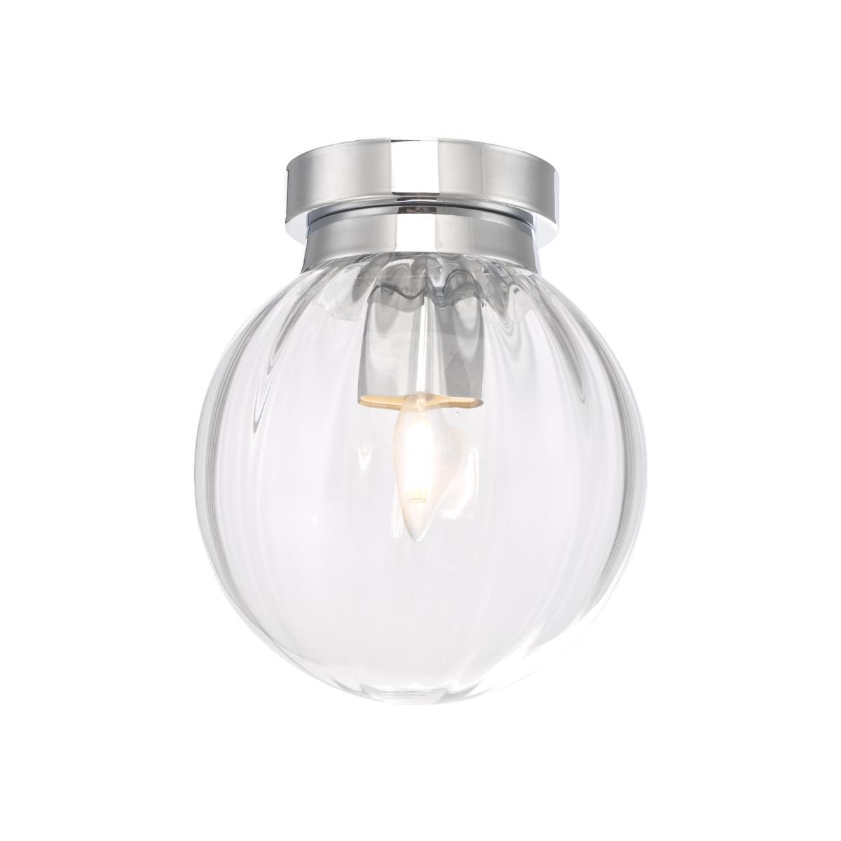 Kavi IP44 Flush Glass Ceiling Light