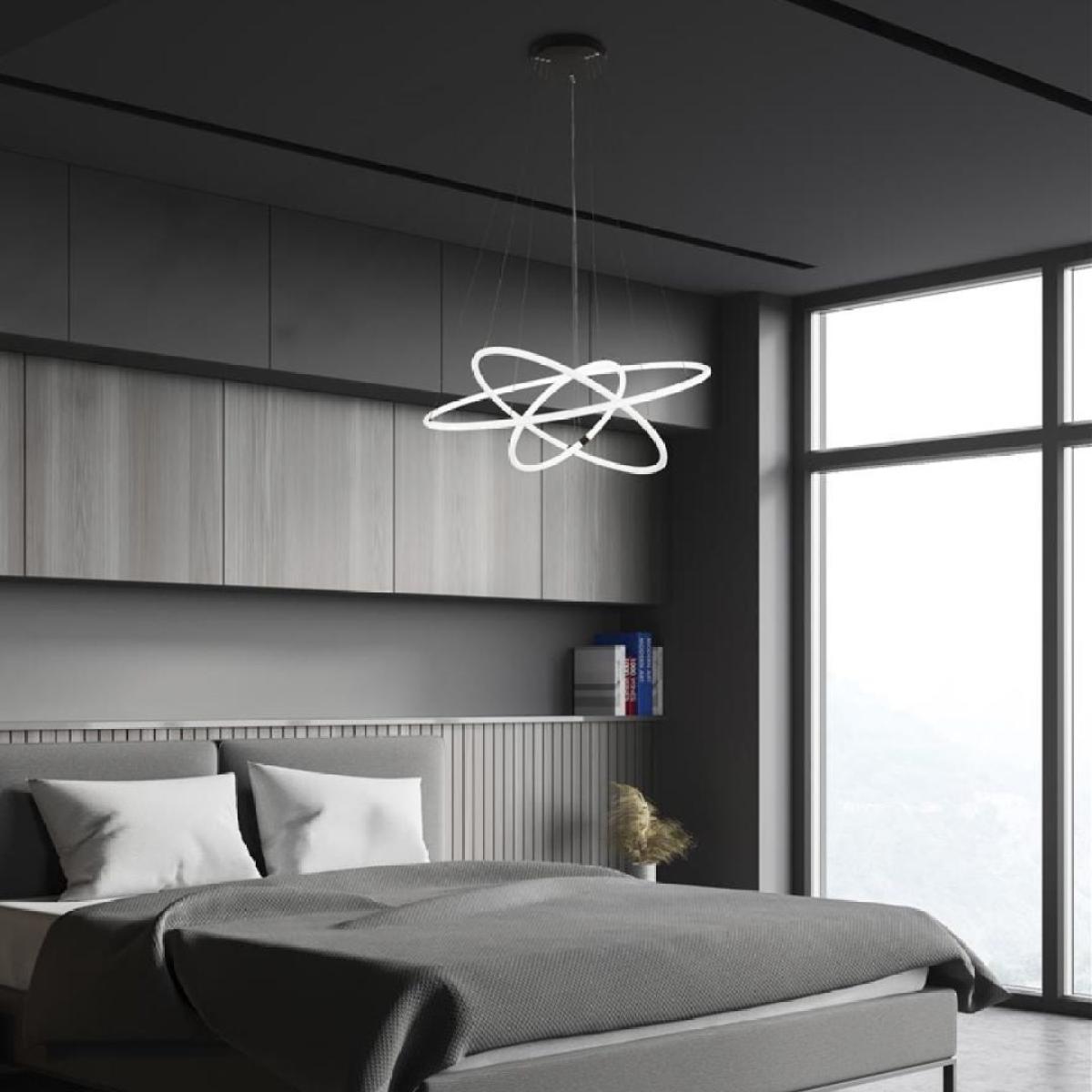 Revolve Matte Black & White LED Ceiling Pendant – image 2