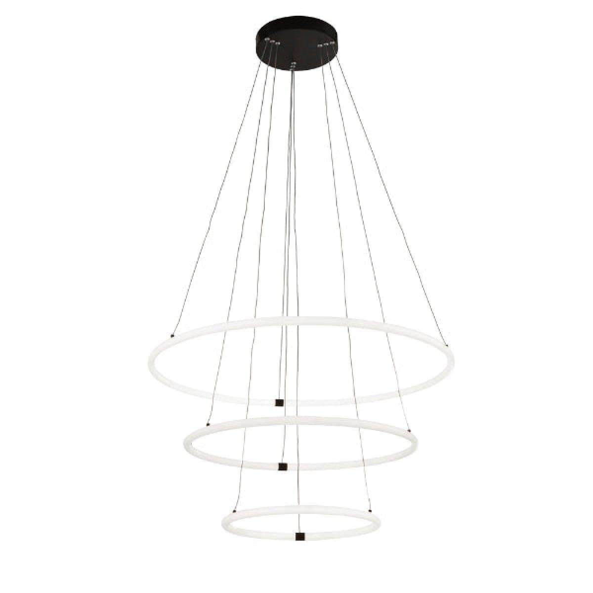 Revolve Matte Black & White LED Ceiling Pendant – image 3