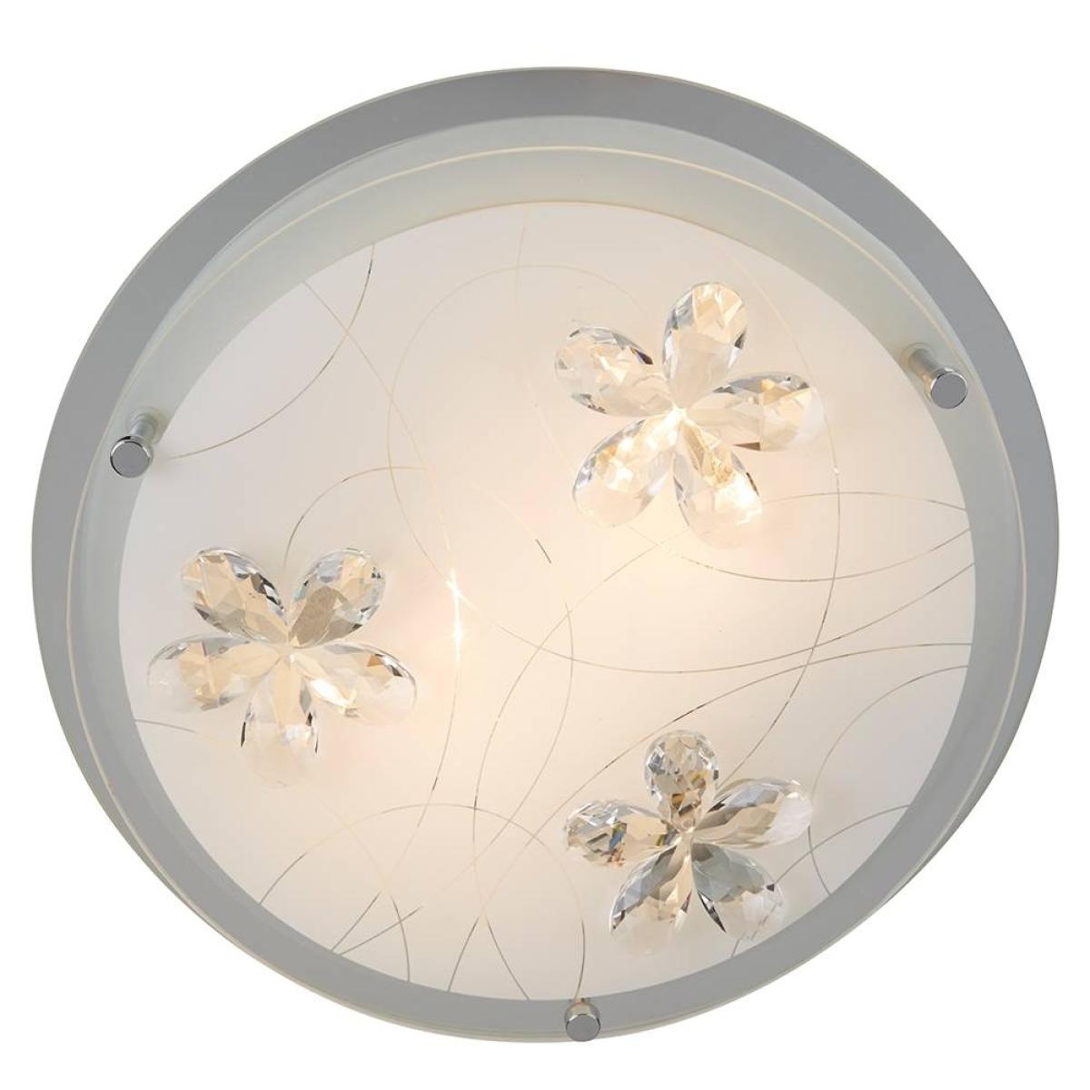 Drew 2 Light Flush Ceiling Light Frosted – image 2