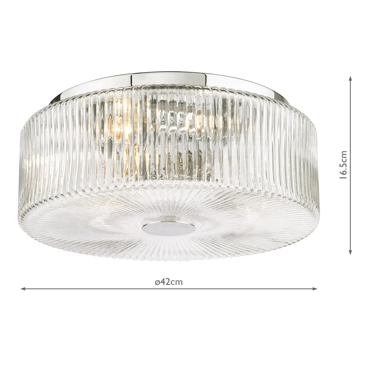 Twyman IP44 Light Bathroom Ceiling Light in Chrome – image 6