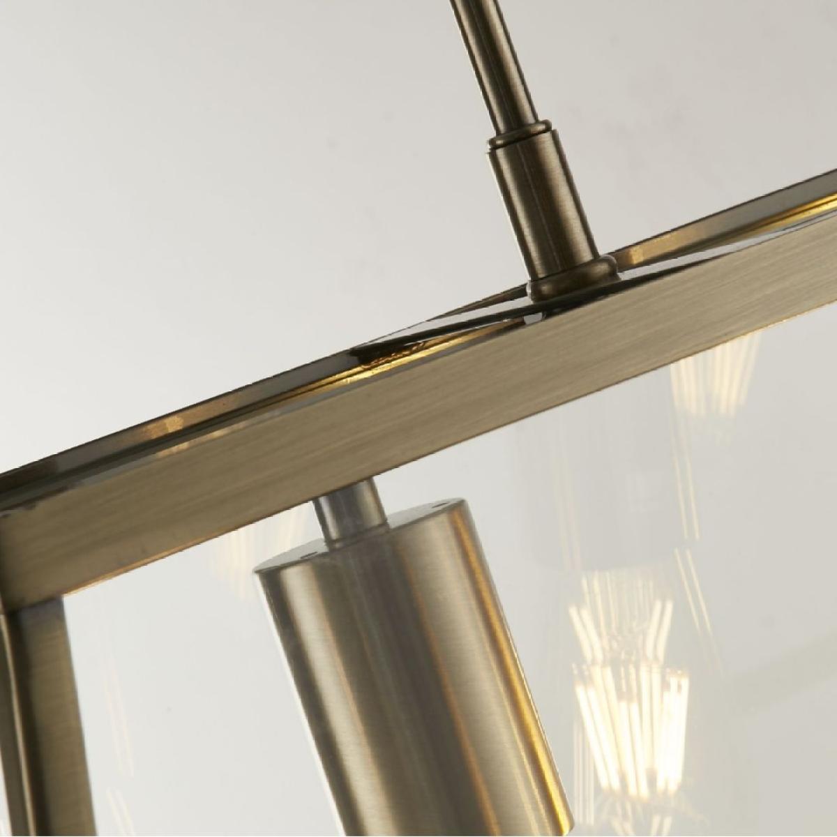 Voyager 3 Light Antique Brass Flush or Pendant Ceiling Light – image 5
