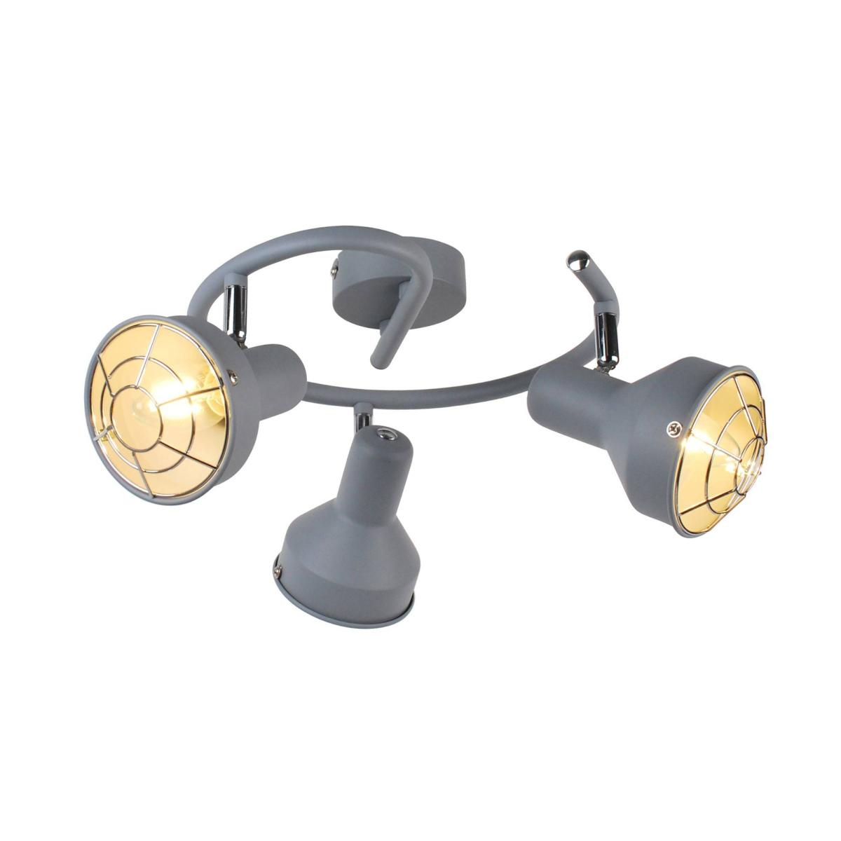 Costello Matt Grey 3 Light Ceiling Spotlight – image 2