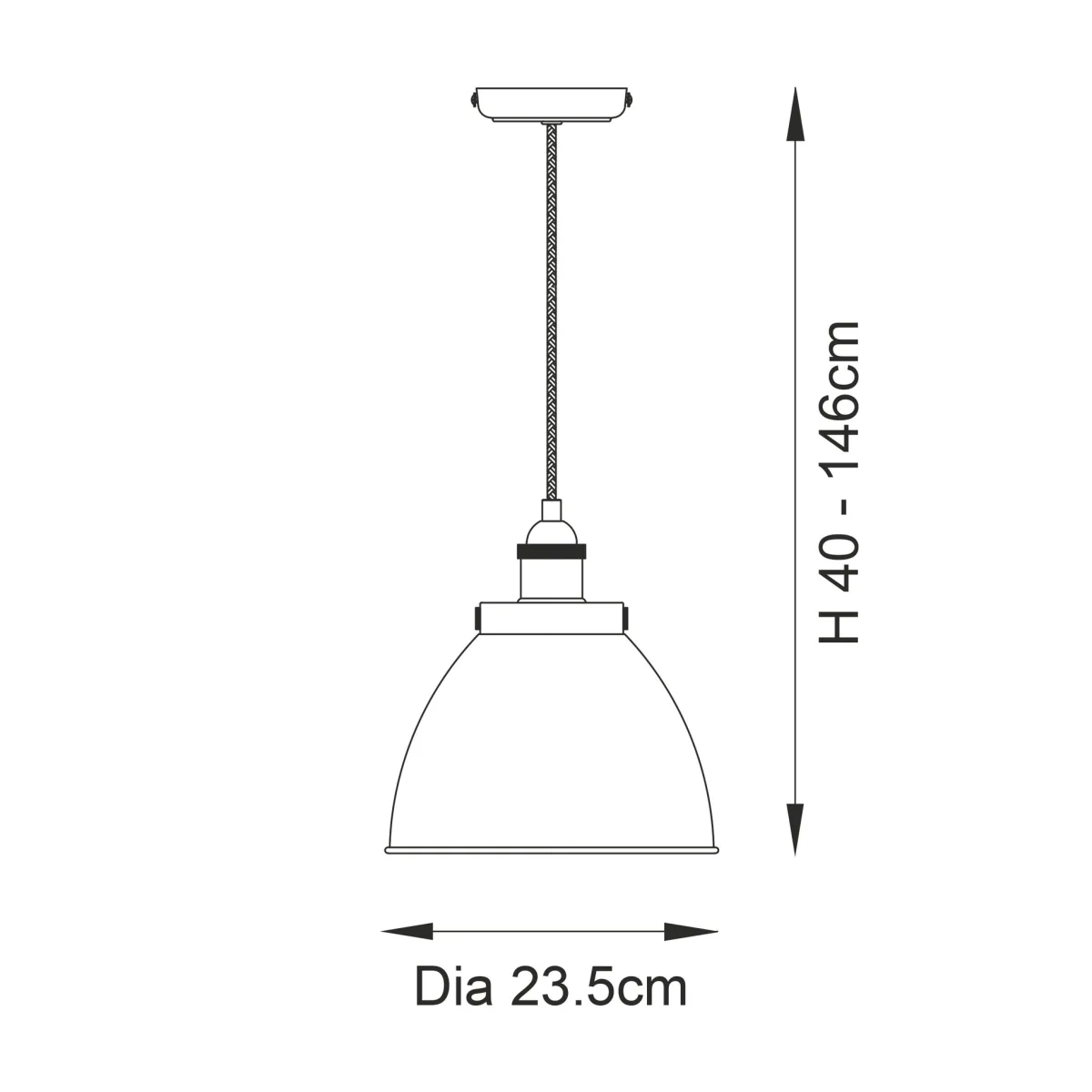 Franklin Small Pendant Antique Brass – image 8