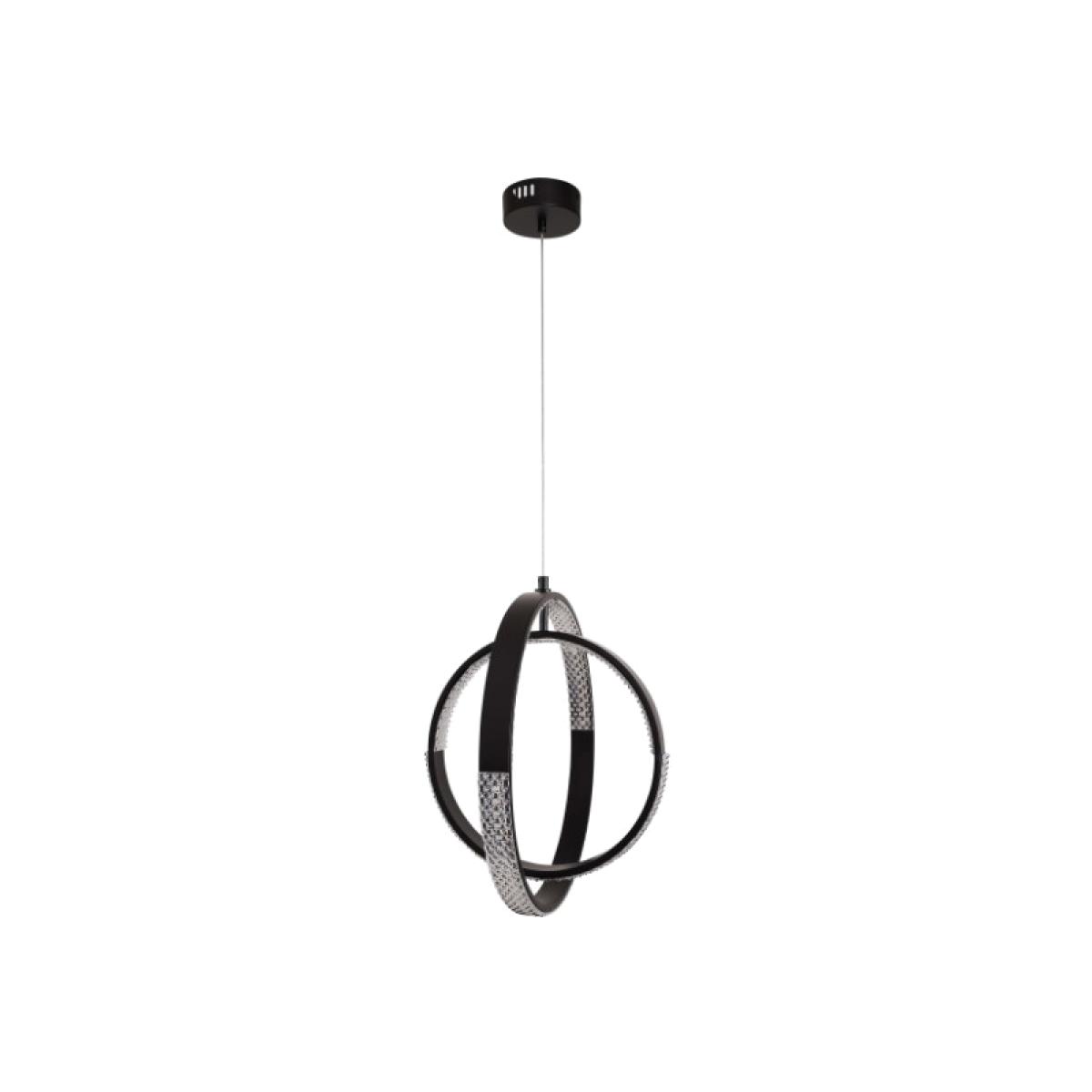 Yaiza Matt Black & Crystal Ceiling Pendant