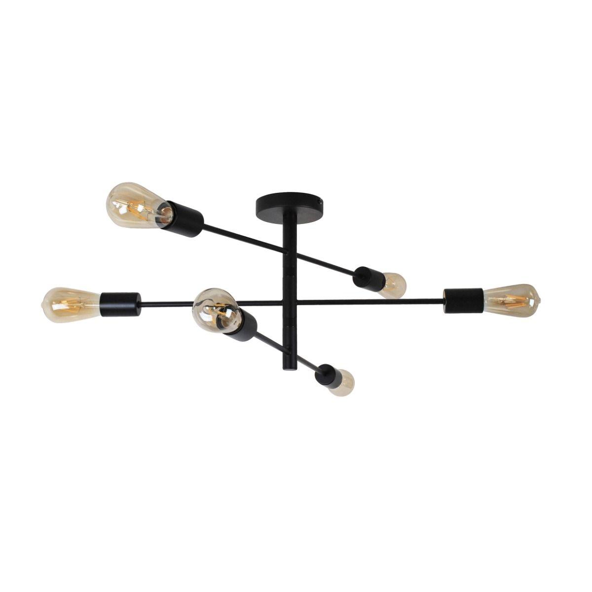 Gosto 6 Light Semi Flush Ceiling Light Black – image 2