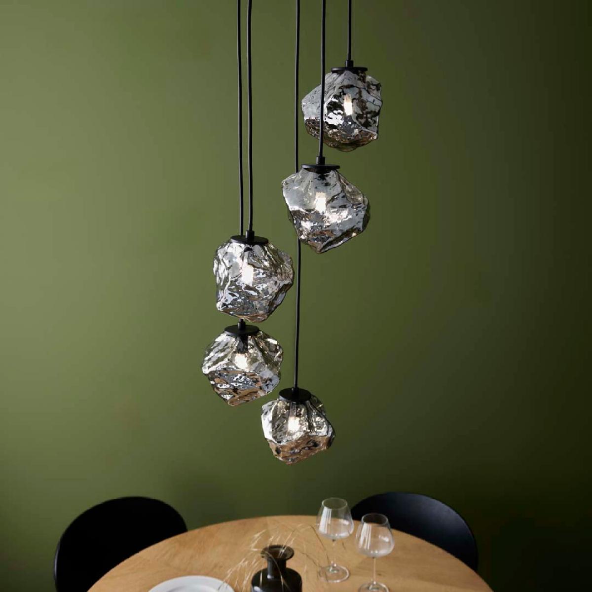 Molten 5 Light Smokey Ceiling Light Pendant – image 2