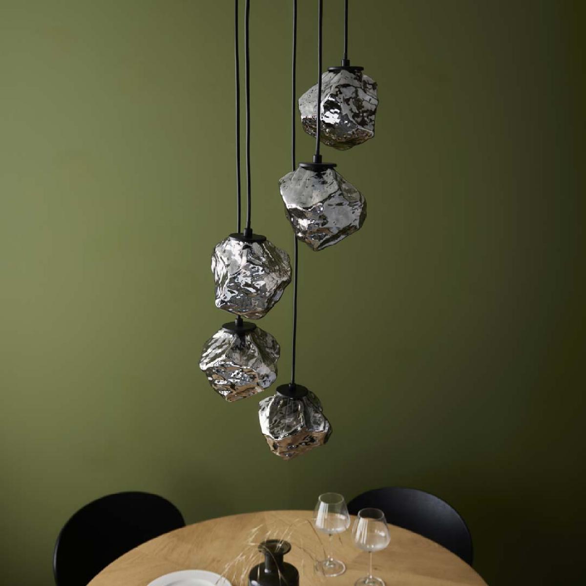 Molten 5 Light Smokey Ceiling Light Pendant – image 5