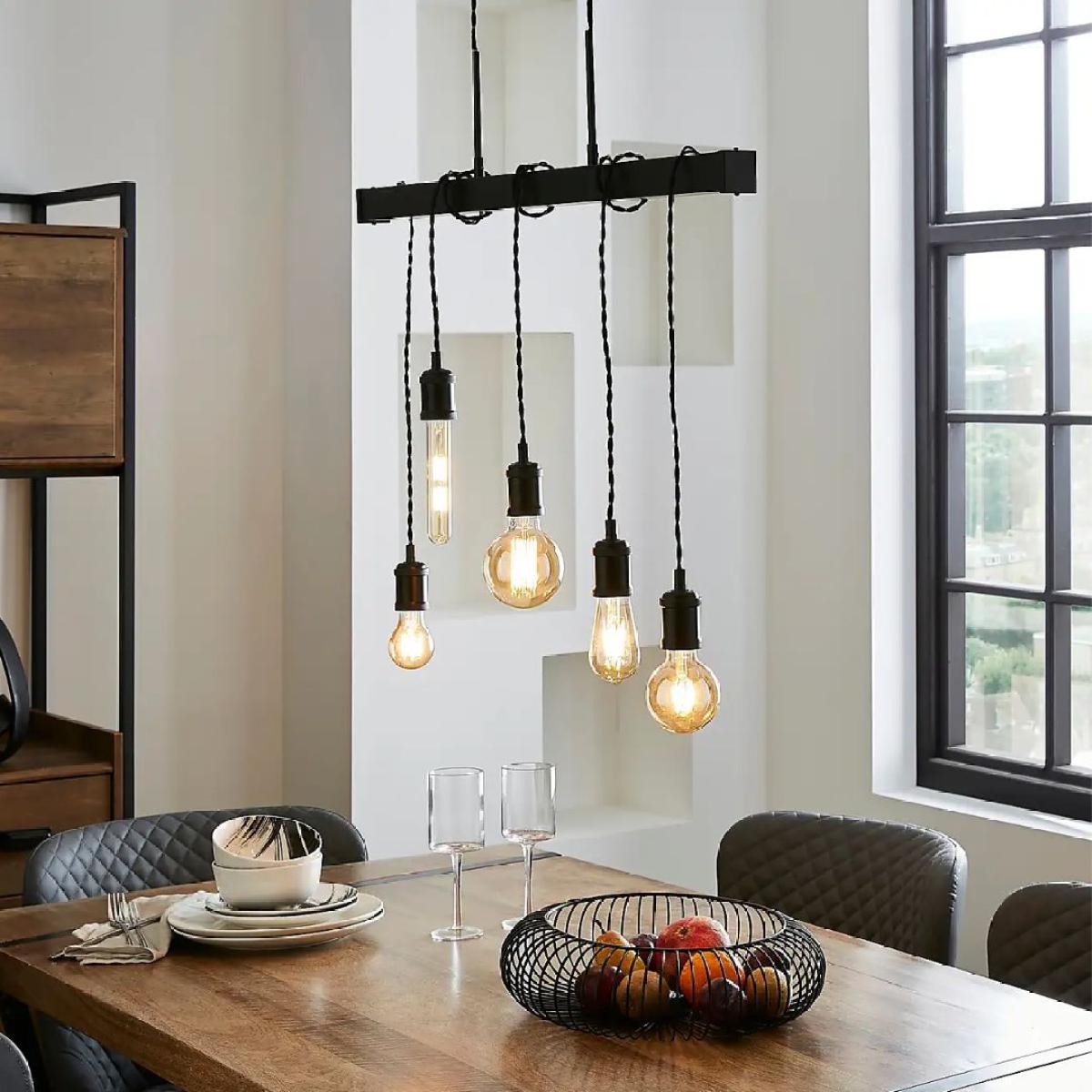 Melrose 5 Light Black Pendant Bar – image 1