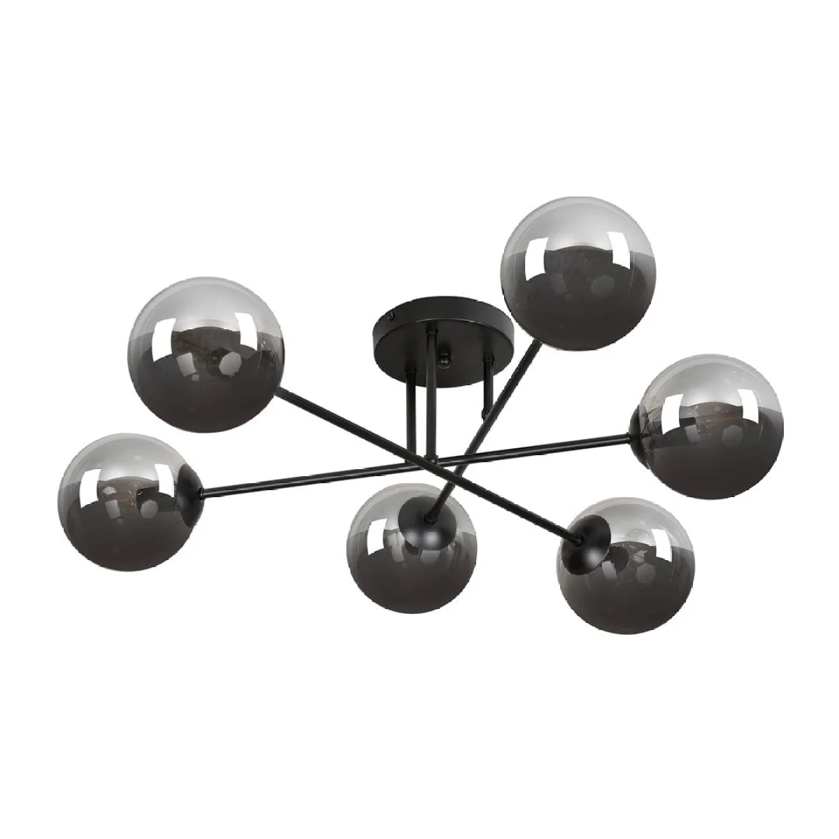 Brendi 6 Light Semi Flush Black & Graphite – image 3