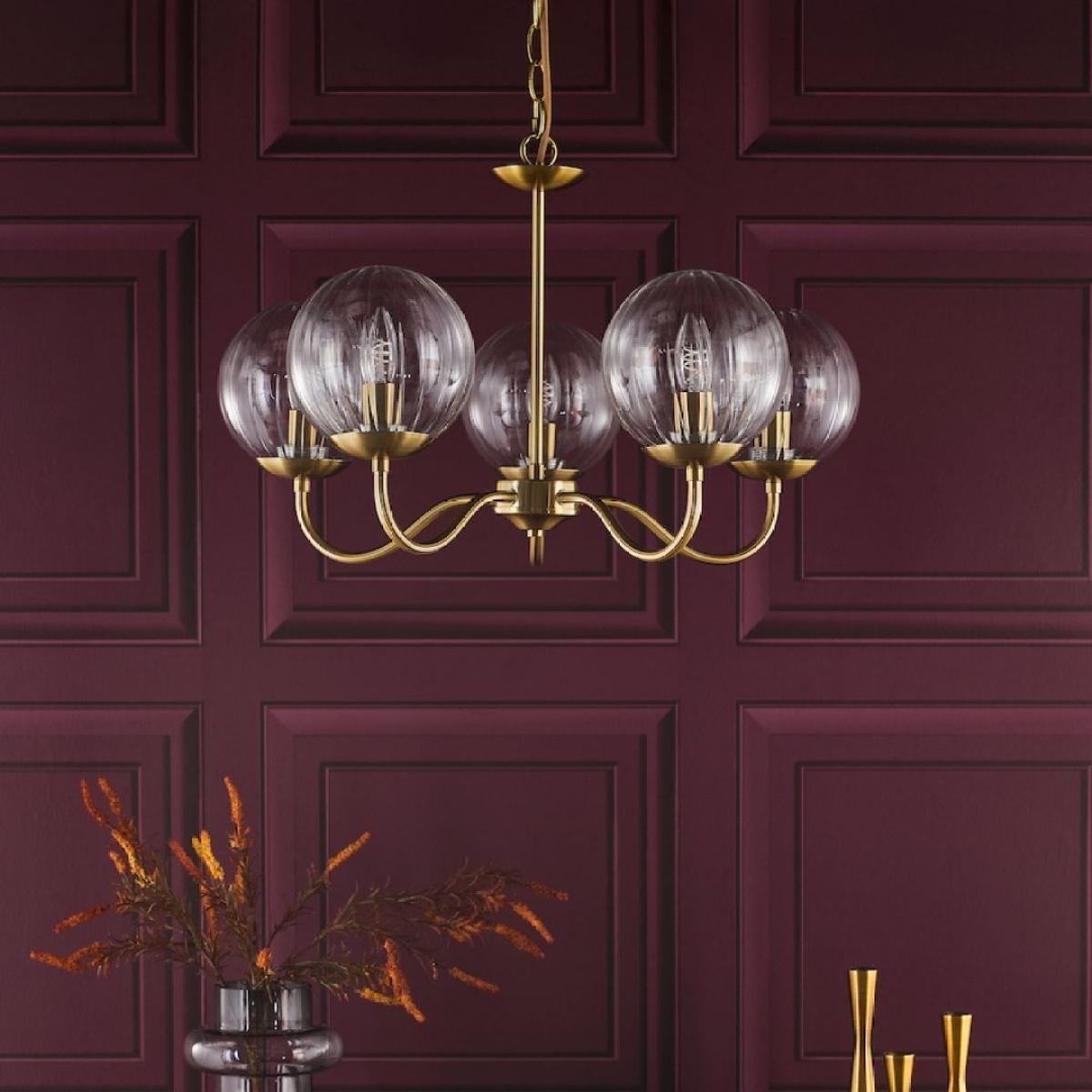 Jocelyn 5-Light Natural Brass Pendant – image 2