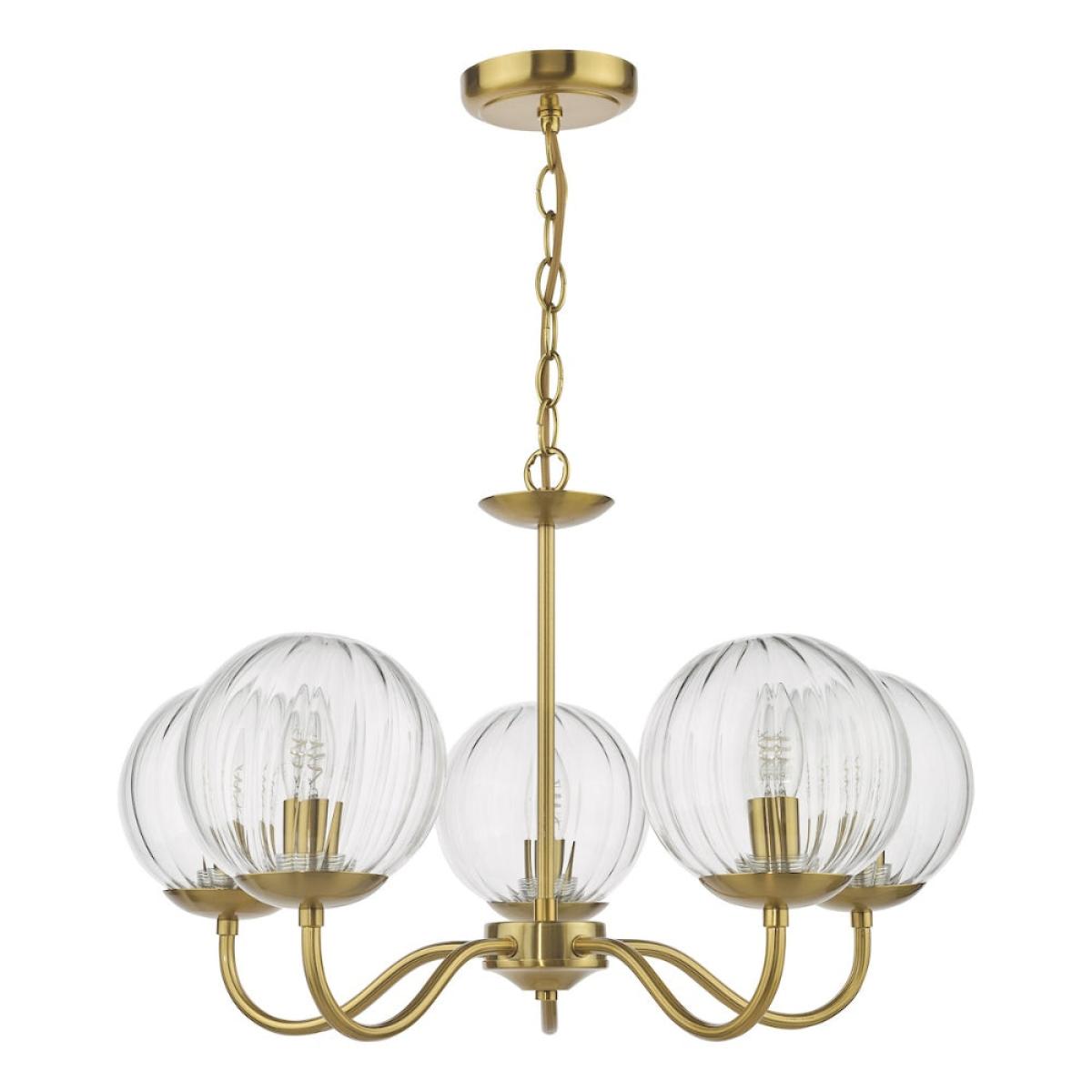 Jocelyn 5-Light Natural Brass Pendant – image 4