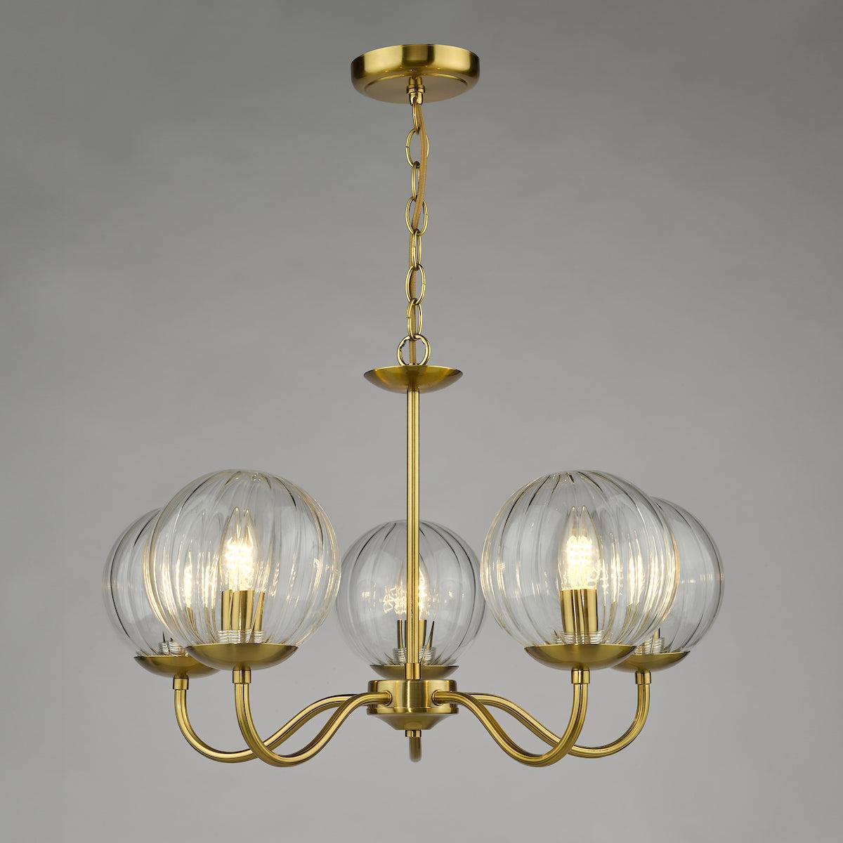 Jocelyn 5-Light Natural Brass Pendant – image 7