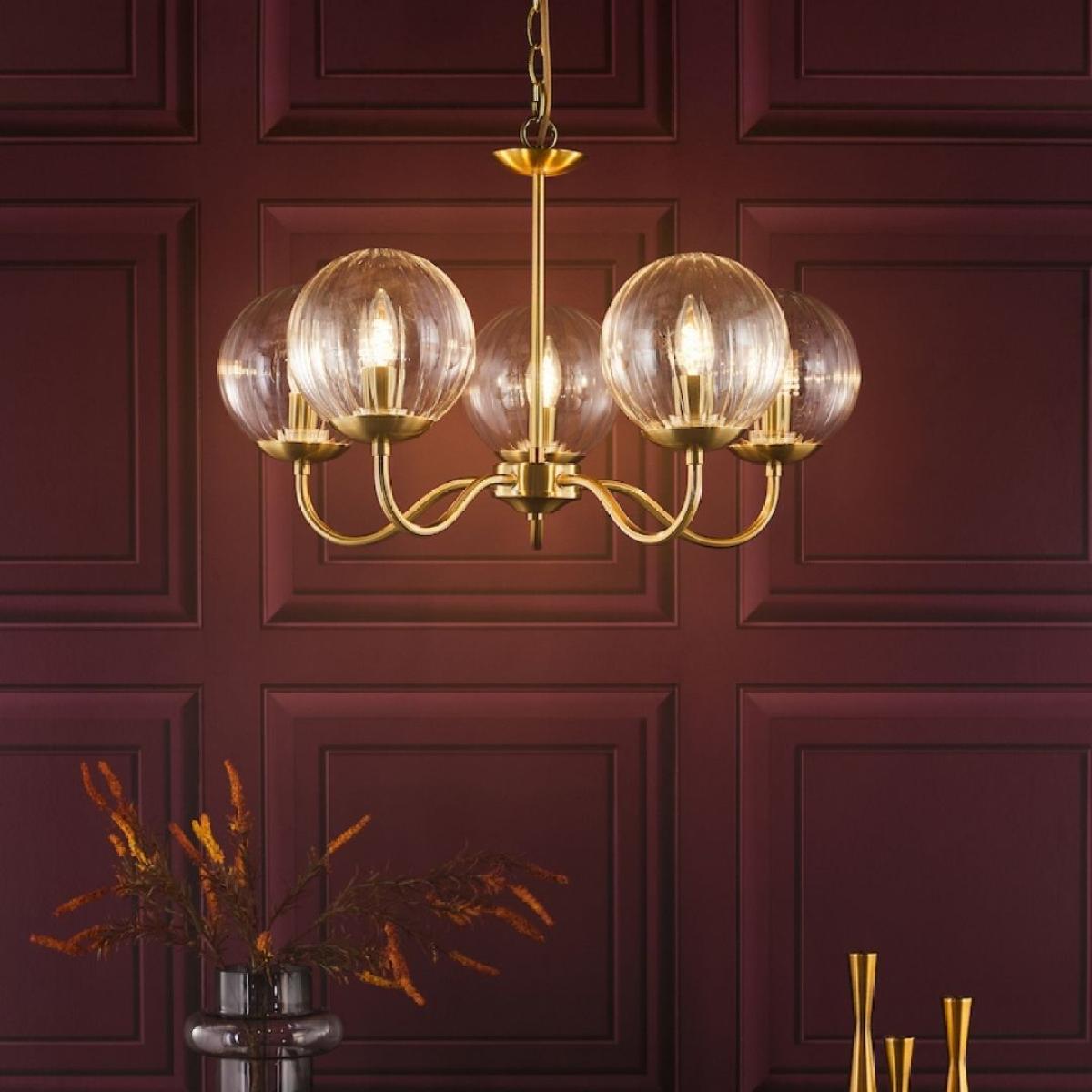 Jocelyn 5-Light Natural Brass Pendant – image 1