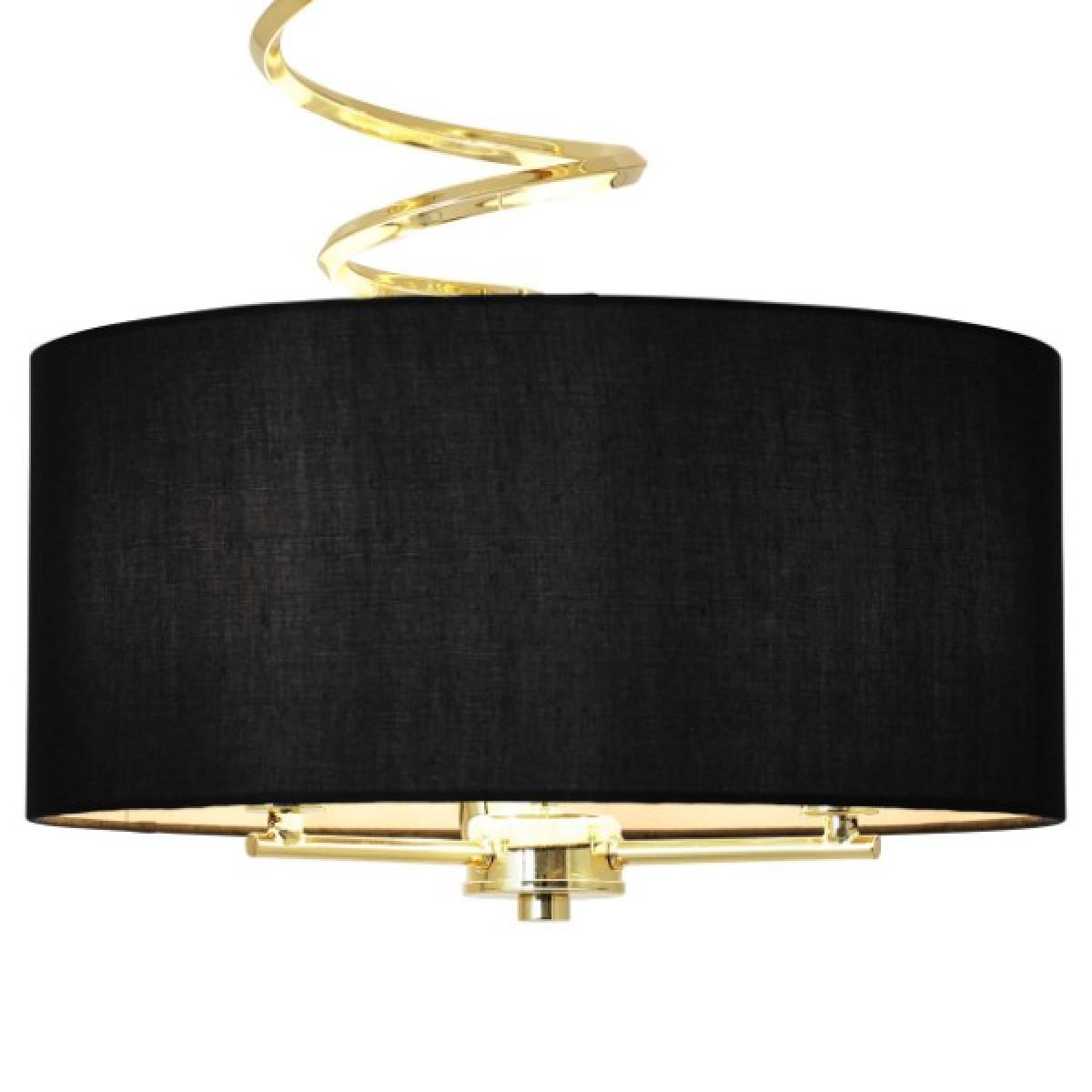 Kasi Polished Brass Semi Flush Ceiling Light – image 2