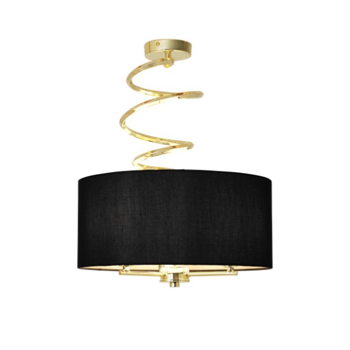 Kasi Polished Brass Semi Flush Ceiling Light – image 3