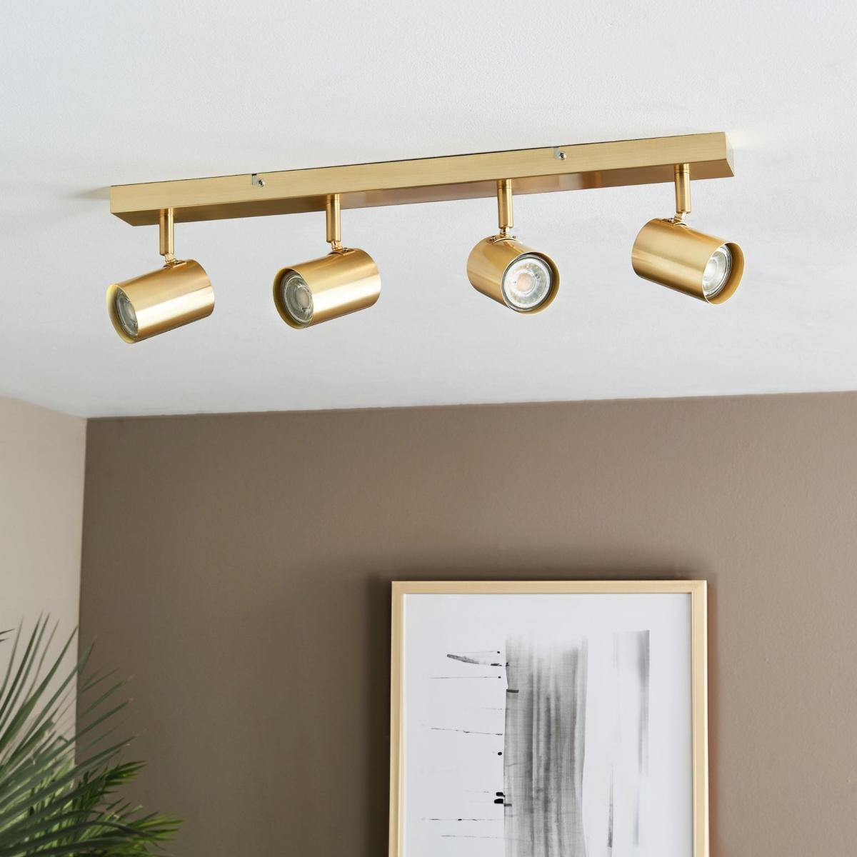 Hereford 4 Light Satin Gold Spotlight Bar – image 2