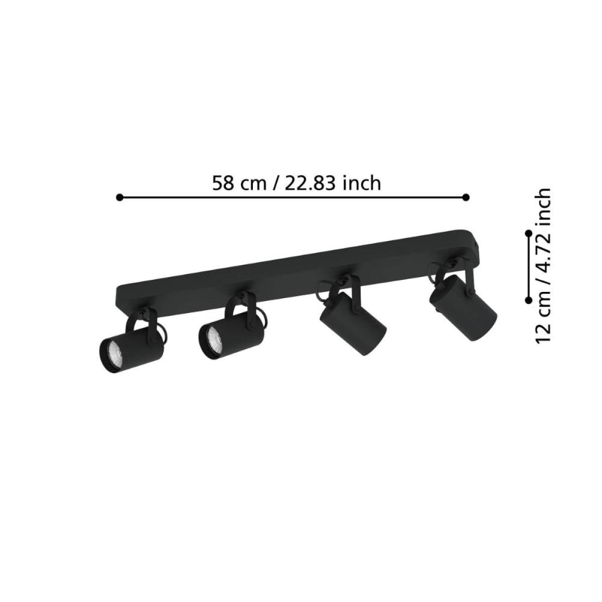 Sorego 4-Light Black Spotlight Bar – image 4