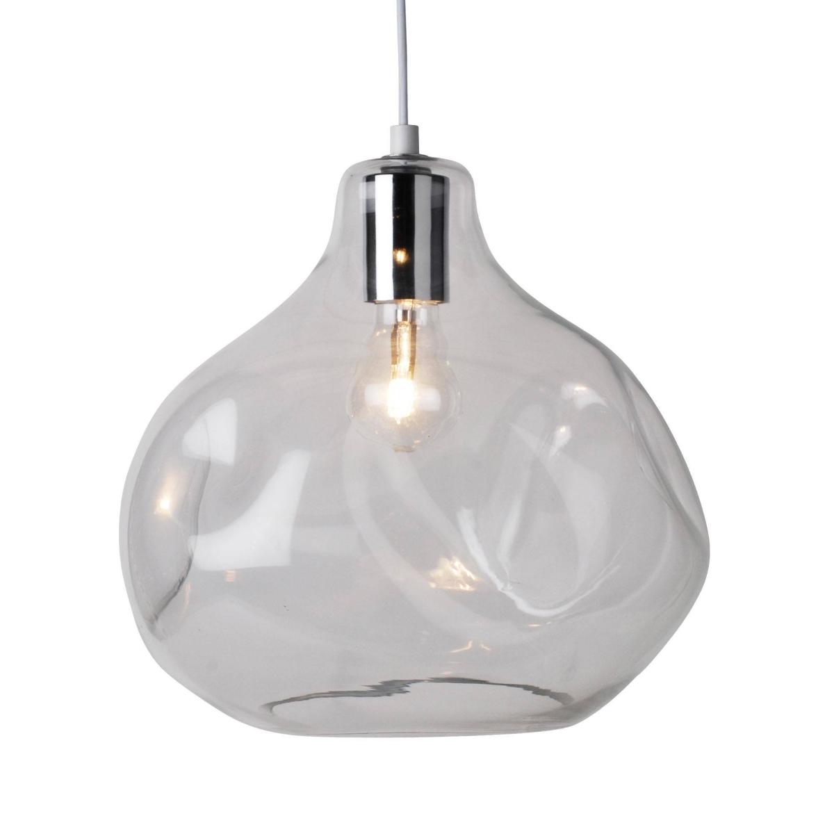 Miles Clear Dimpled Glass Pendant Ceiling Light  Miles Clear Dimpled Glass Pendant Ceiling Light – image 2