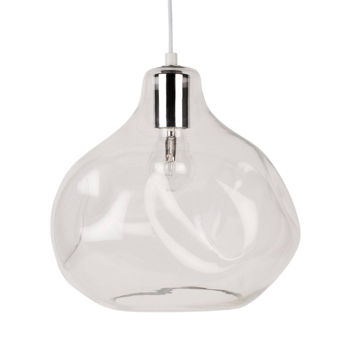 Miles Clear Dimpled Glass Pendant Ceiling Light  Miles Clear Dimpled Glass Pendant Ceiling Light – image 3